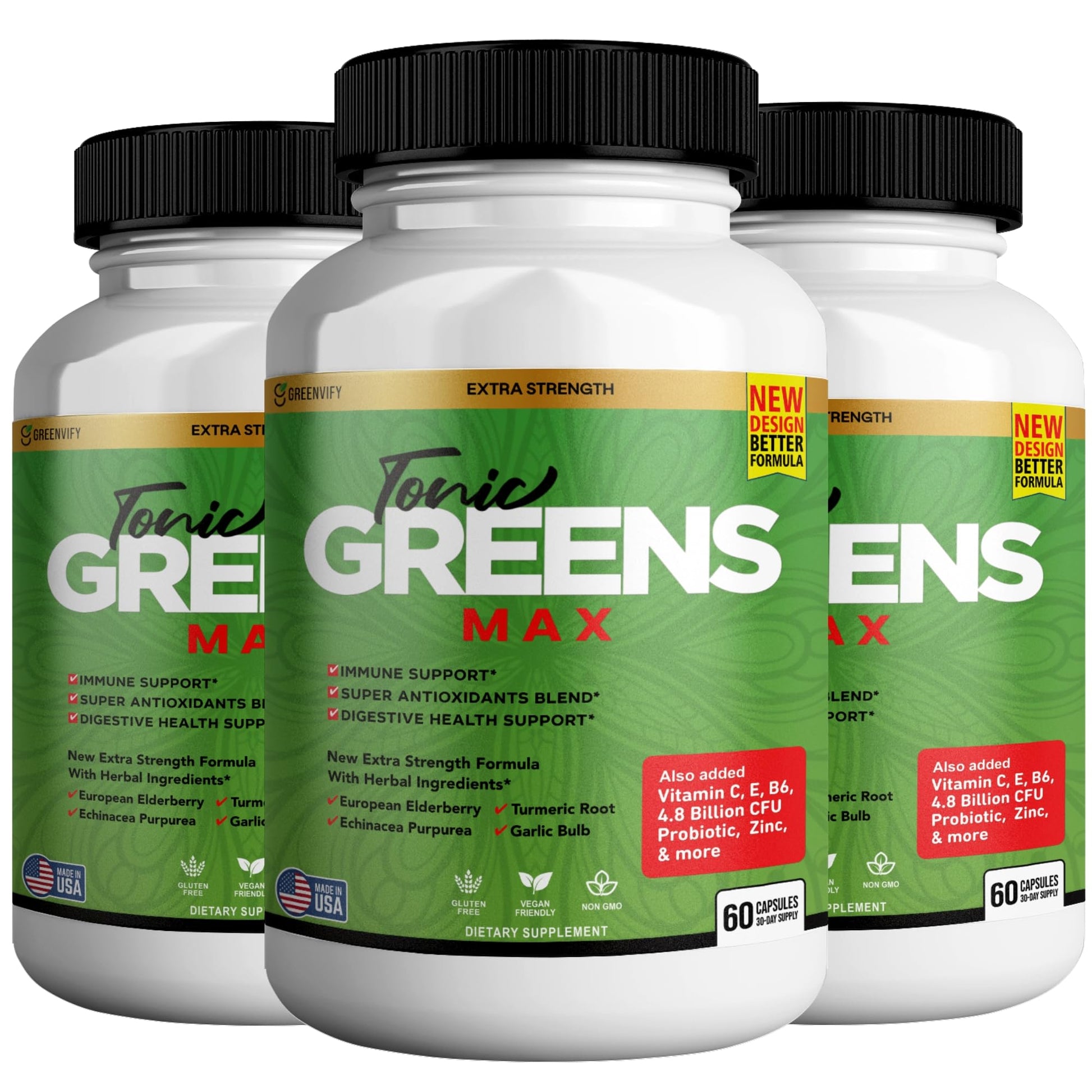 GREENVIFY Tonic Greens Max Immune Support Capsules 180