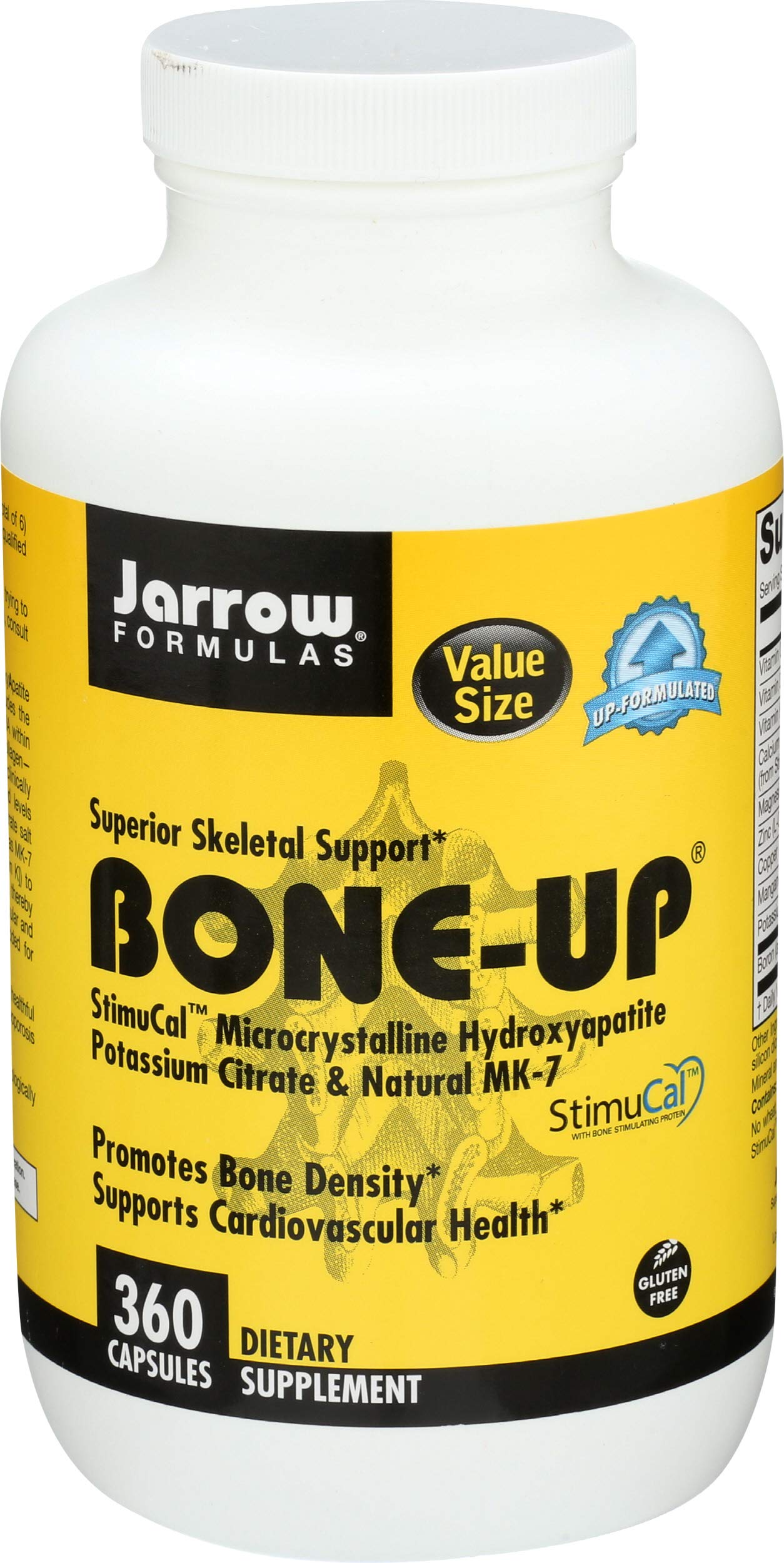 Jarrow Formulas BoneUp for Bone Density Vitamin D3 and K2 Calcium Support Promotes Skeletal Nutrition, 360 Capsules