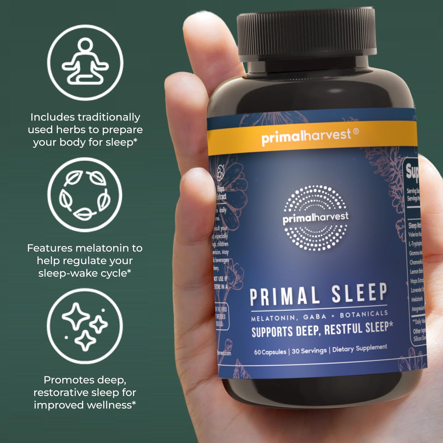 Primal Harvest Sleep Daily Supplement Capsule 120 Count