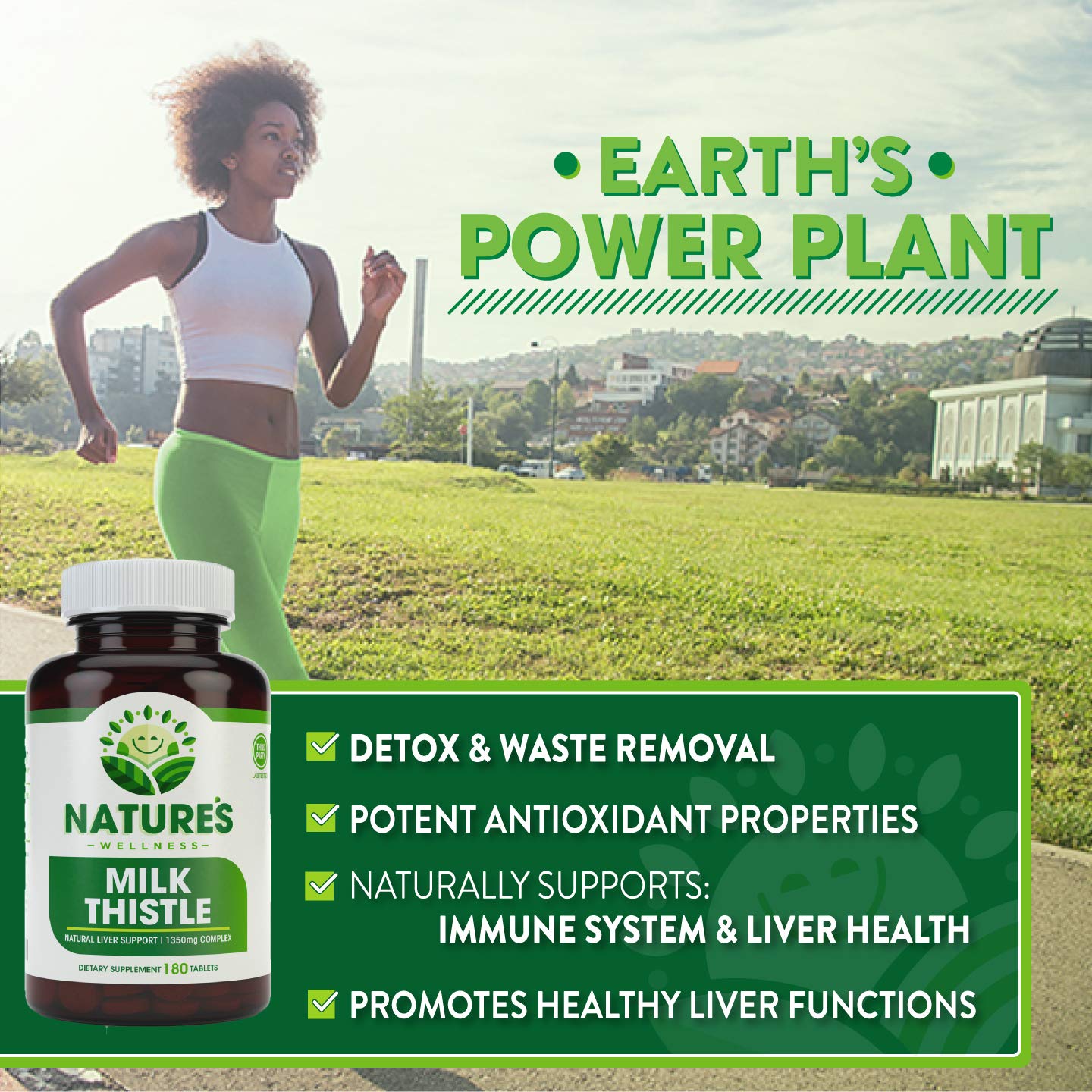 Natures Wellness Milk Thistle Tablets 180 Tablets