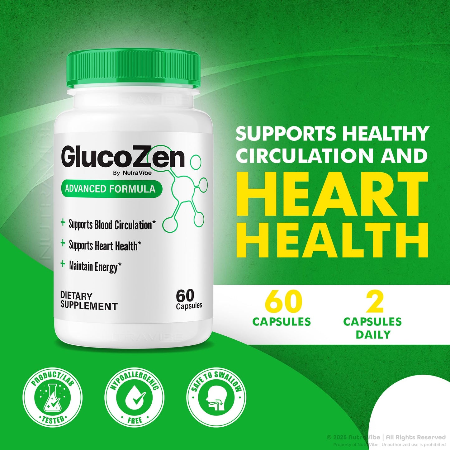 NutraVibe GlucoZen 60 Capsules