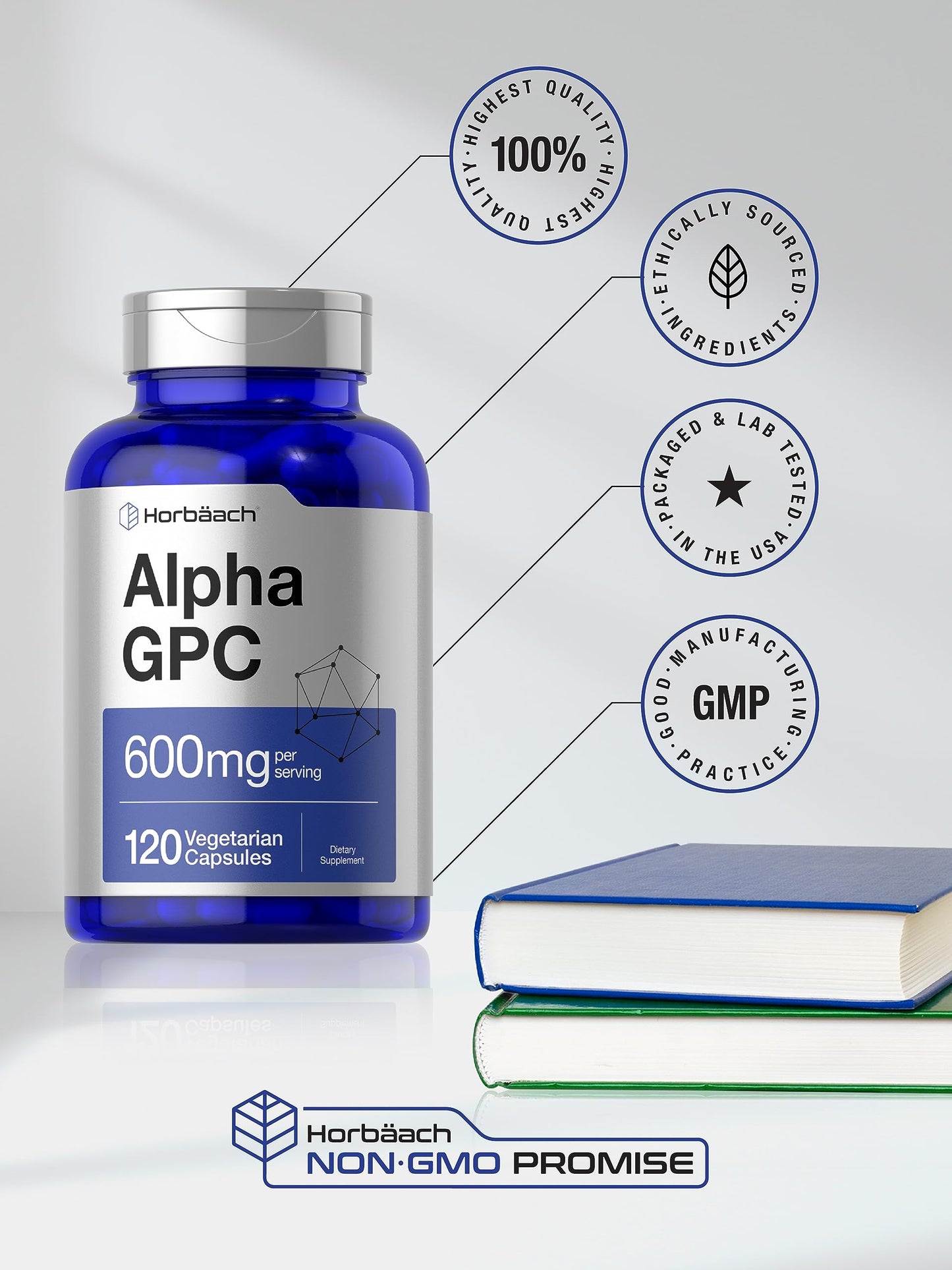 Horbäach Alpha GPC 600mg 120 Capsules