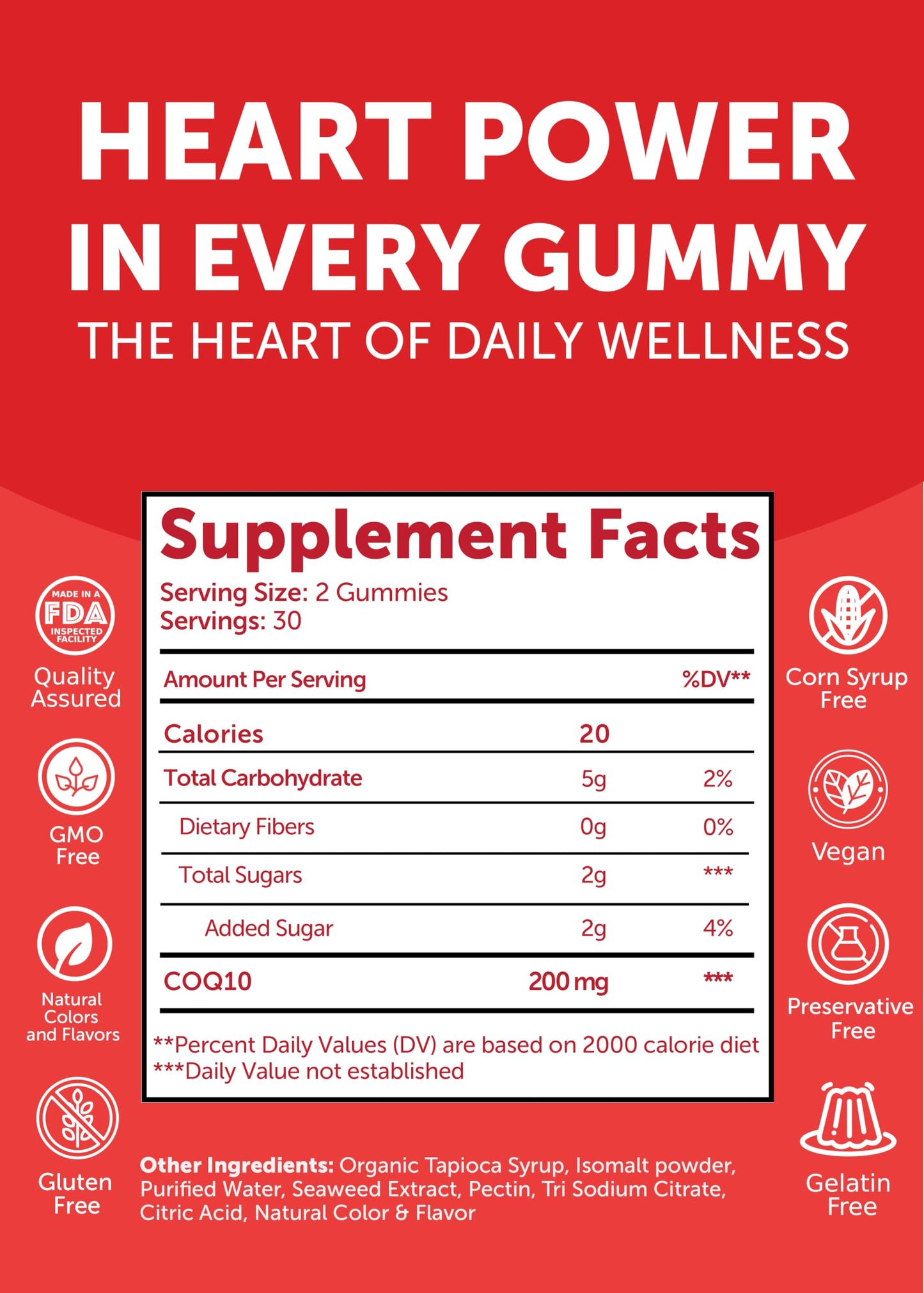 Lunakai CoQ10 Gummies 200mg, 60 Count