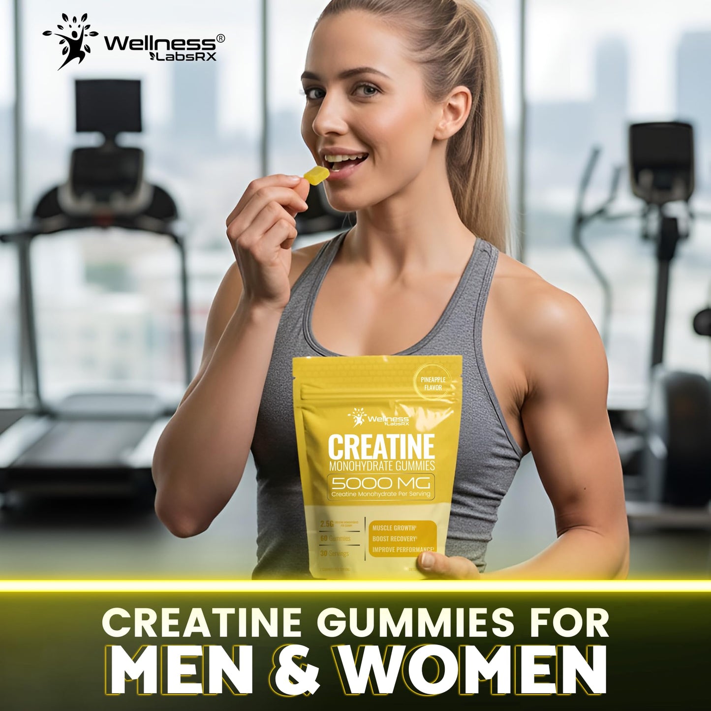 WELLNESS LABSRX Creatine Monohydrate Gummy, 60 Count