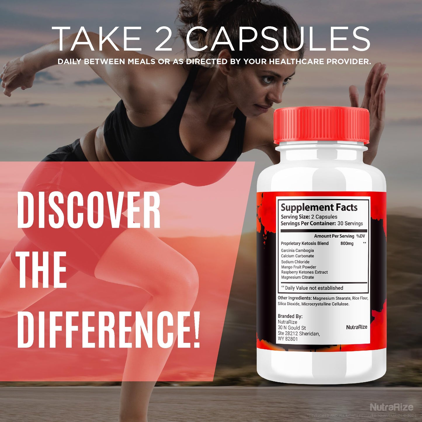 NutraRize Fat Burn Active Keto Capsules, 60 Count