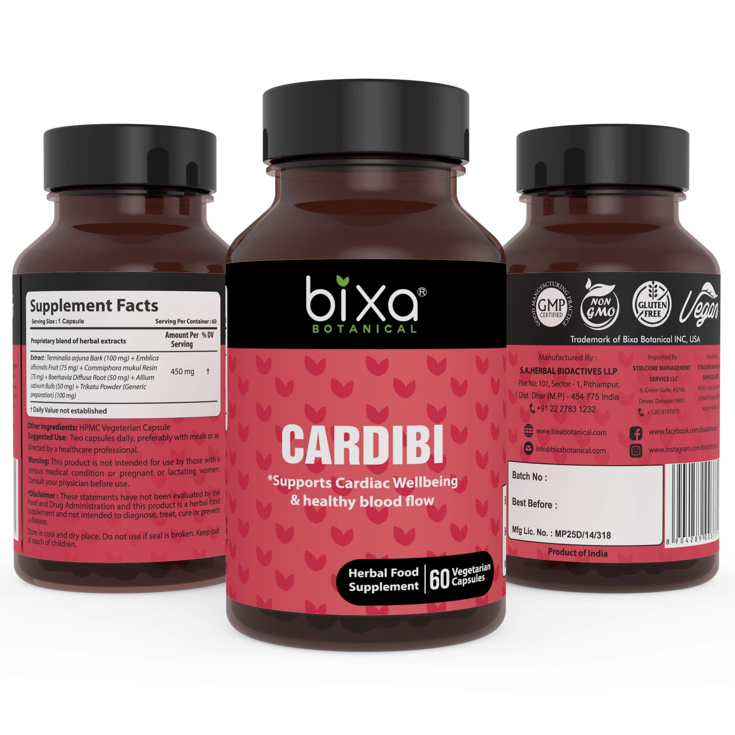 bixa BOTANICAL CARDIBI 60 Veg Capsules