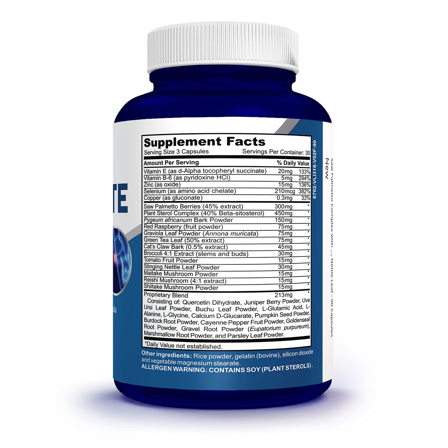 NusaPure Saw Prostate Palmetto with B Complex & Graviola Capsules 90 Count