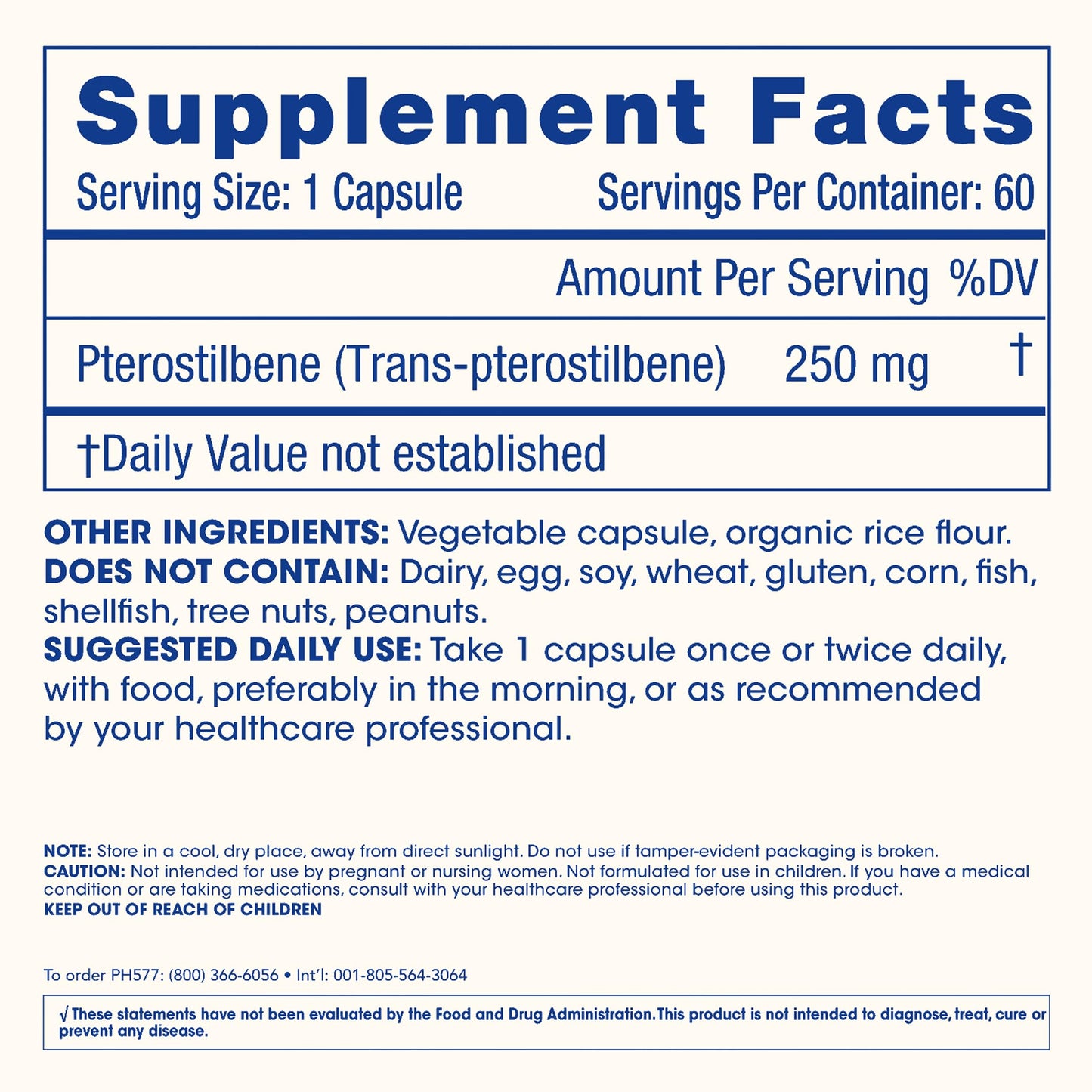 ProHealth Pterostilbene Supplement, 60 Capsules