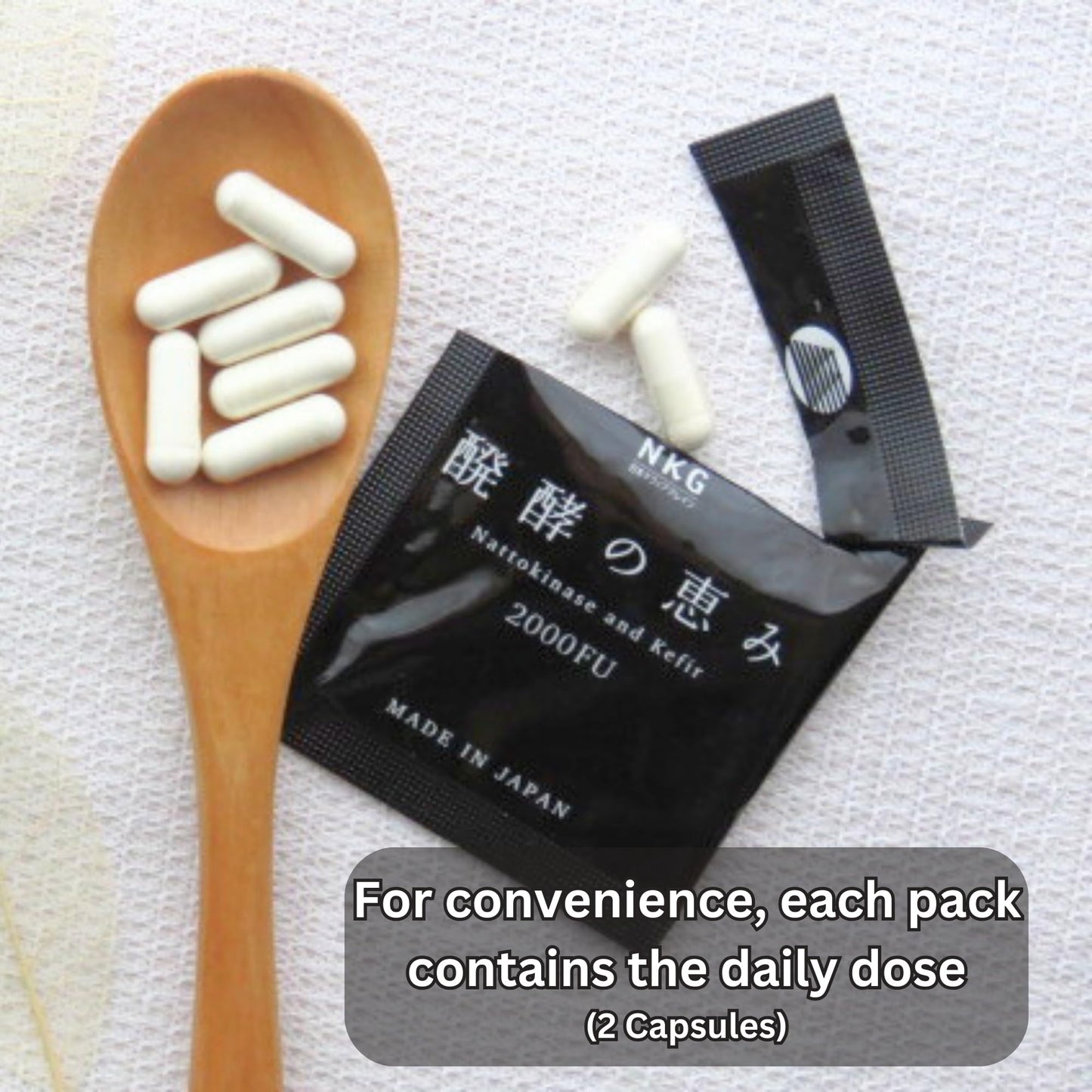 Japan f Labo Nattokinase 2000 FU and Kefir Supplement Capsules, 30 Capsules