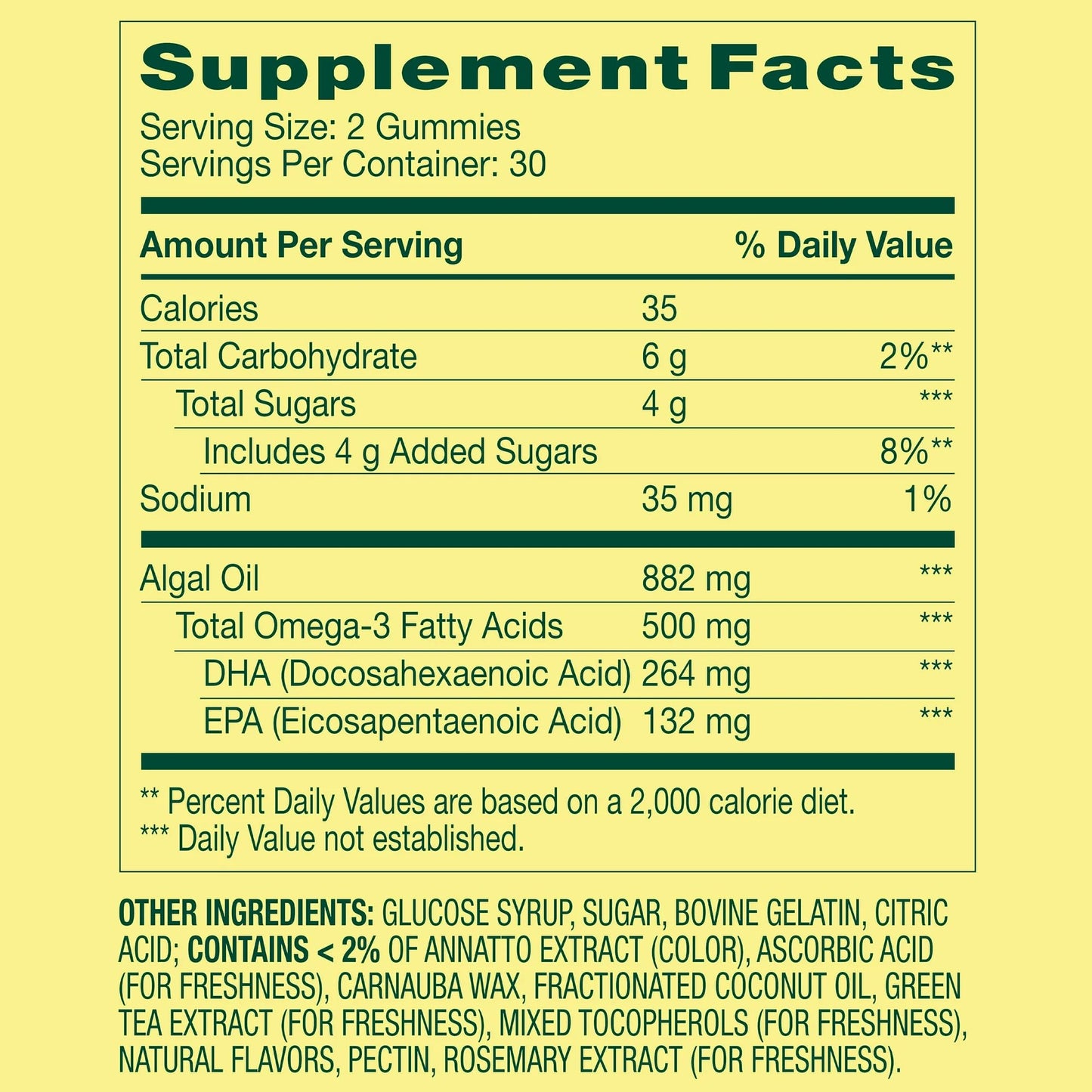 SUREFECT Omega-3 from Plant-Based Algal Oil, 60 Gummies