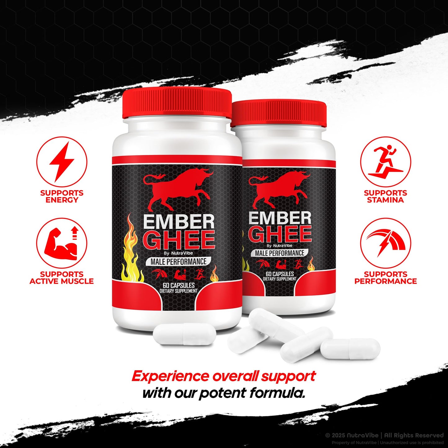NutraVibe Ember Ghee Pills for Men Capsules, 60 Capsules