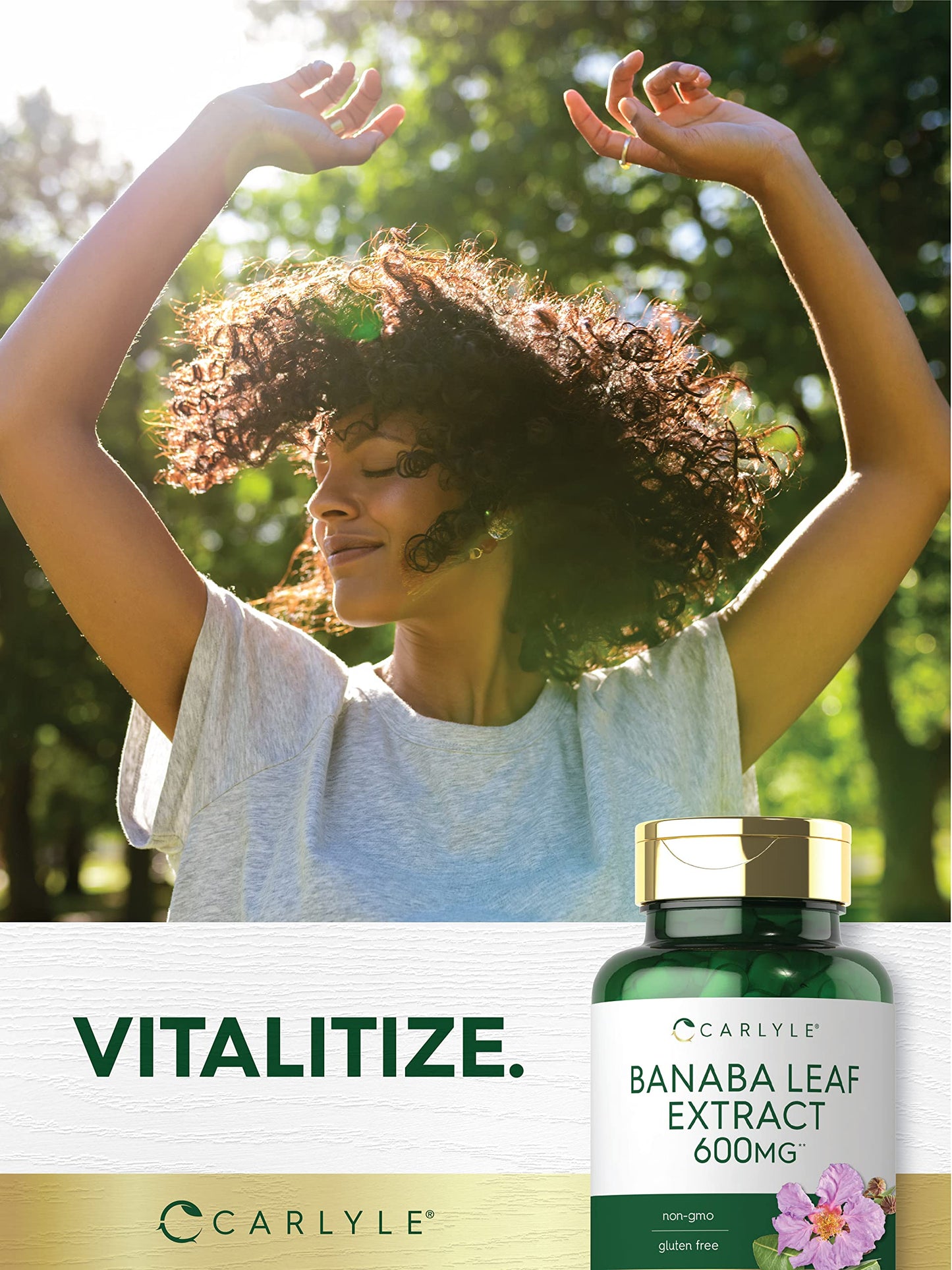 Carlyle Banaba Leaf Extract Capsules, Non-GMO, Gluten Free, 200 Capsules