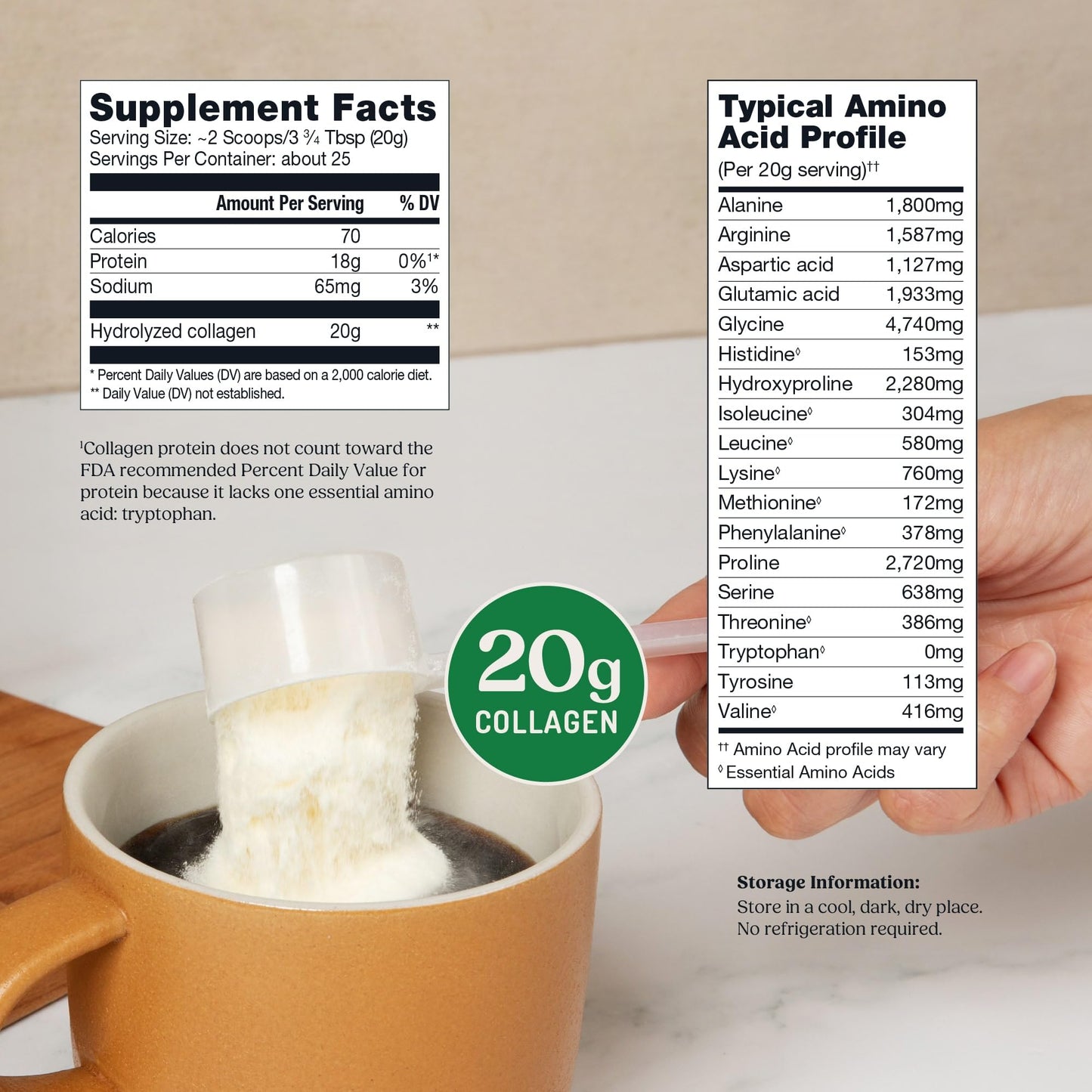 Bulletproof Unflavored Collagen Peptides Powder, 17.6 Ounces