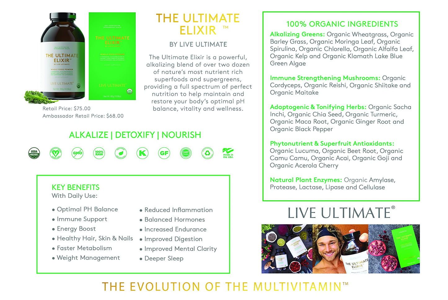 Live Ultimate The Ultimate Elixir Powder 10.58 Ounce