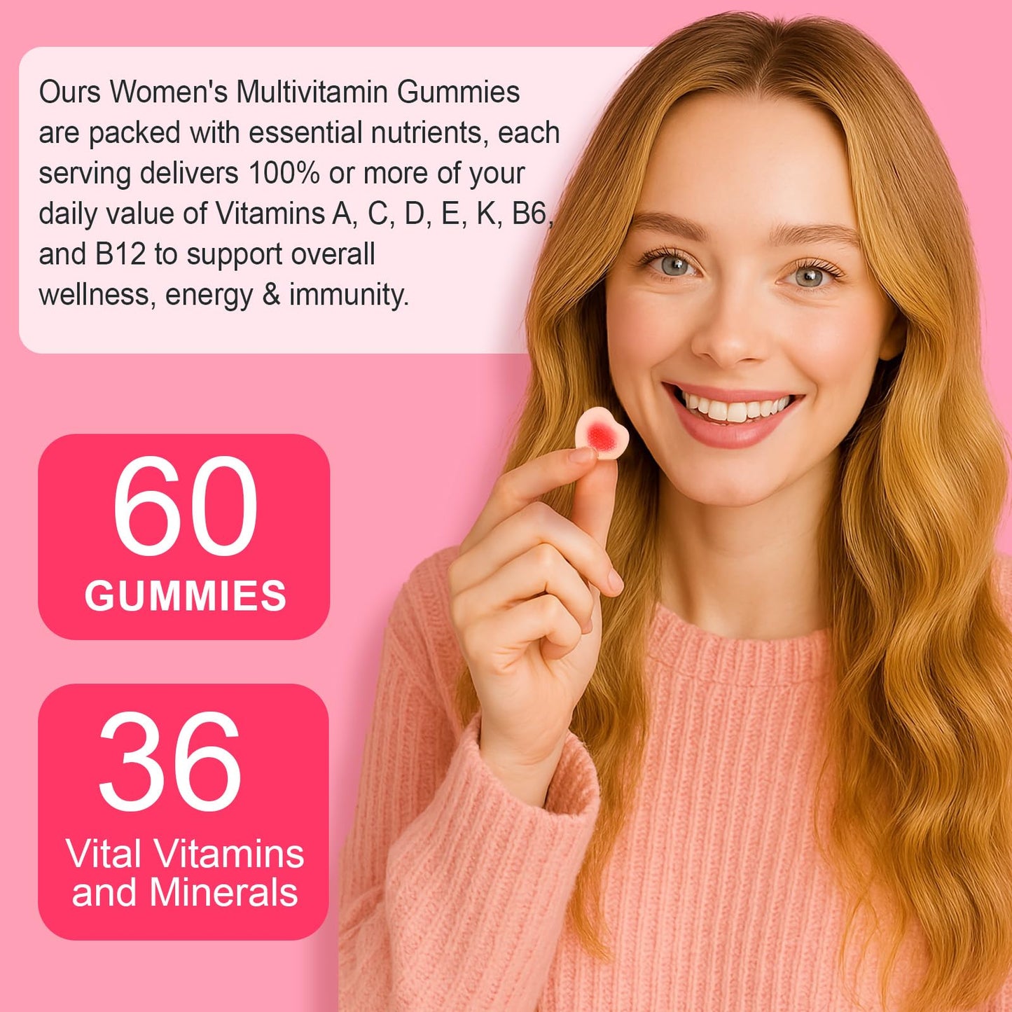 Vceeoy Multivitamin for Women, 60 Gummies