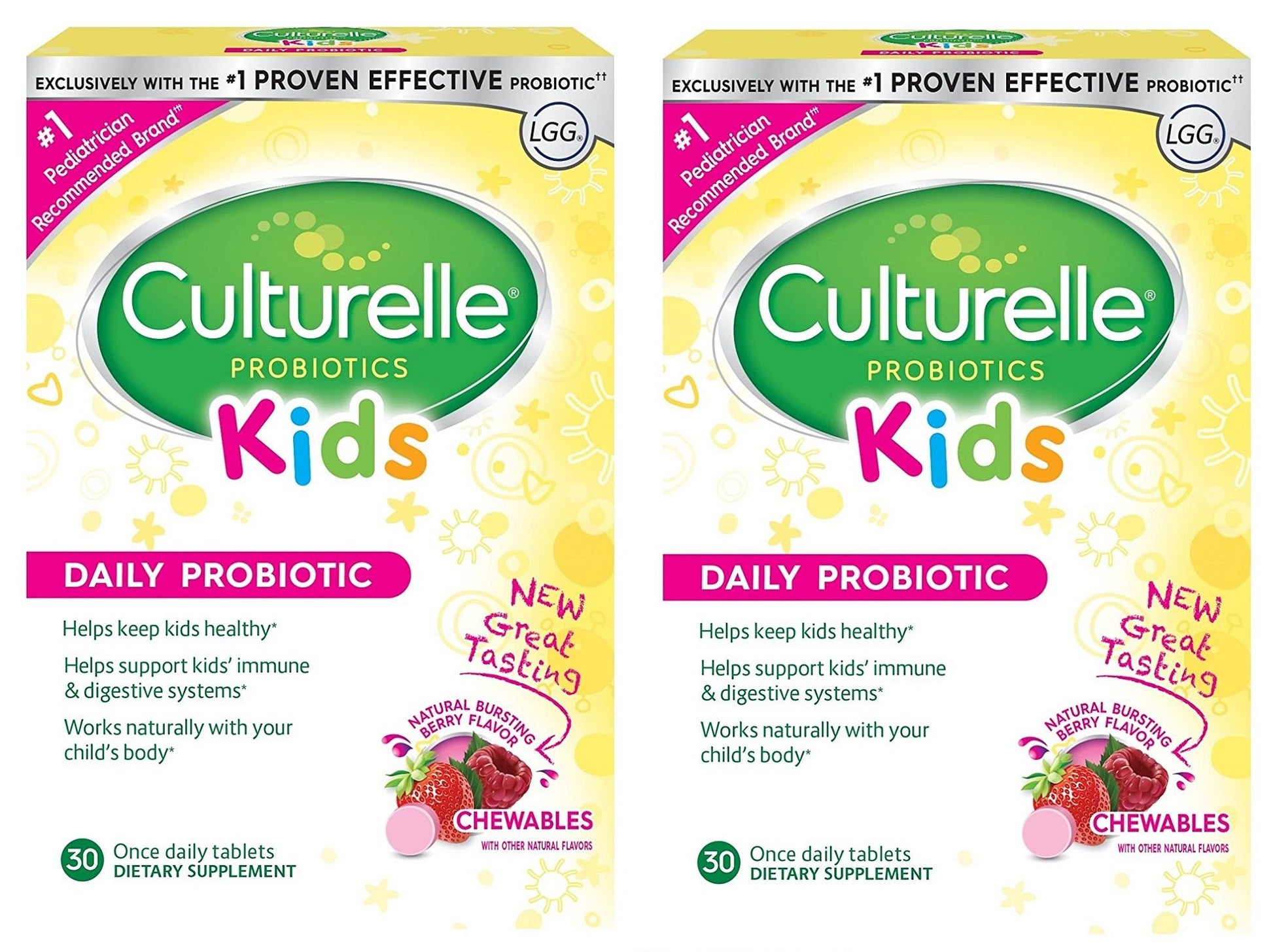 Culturelle Kids Probiotic (Berry Flavor) Chewables 60 Count