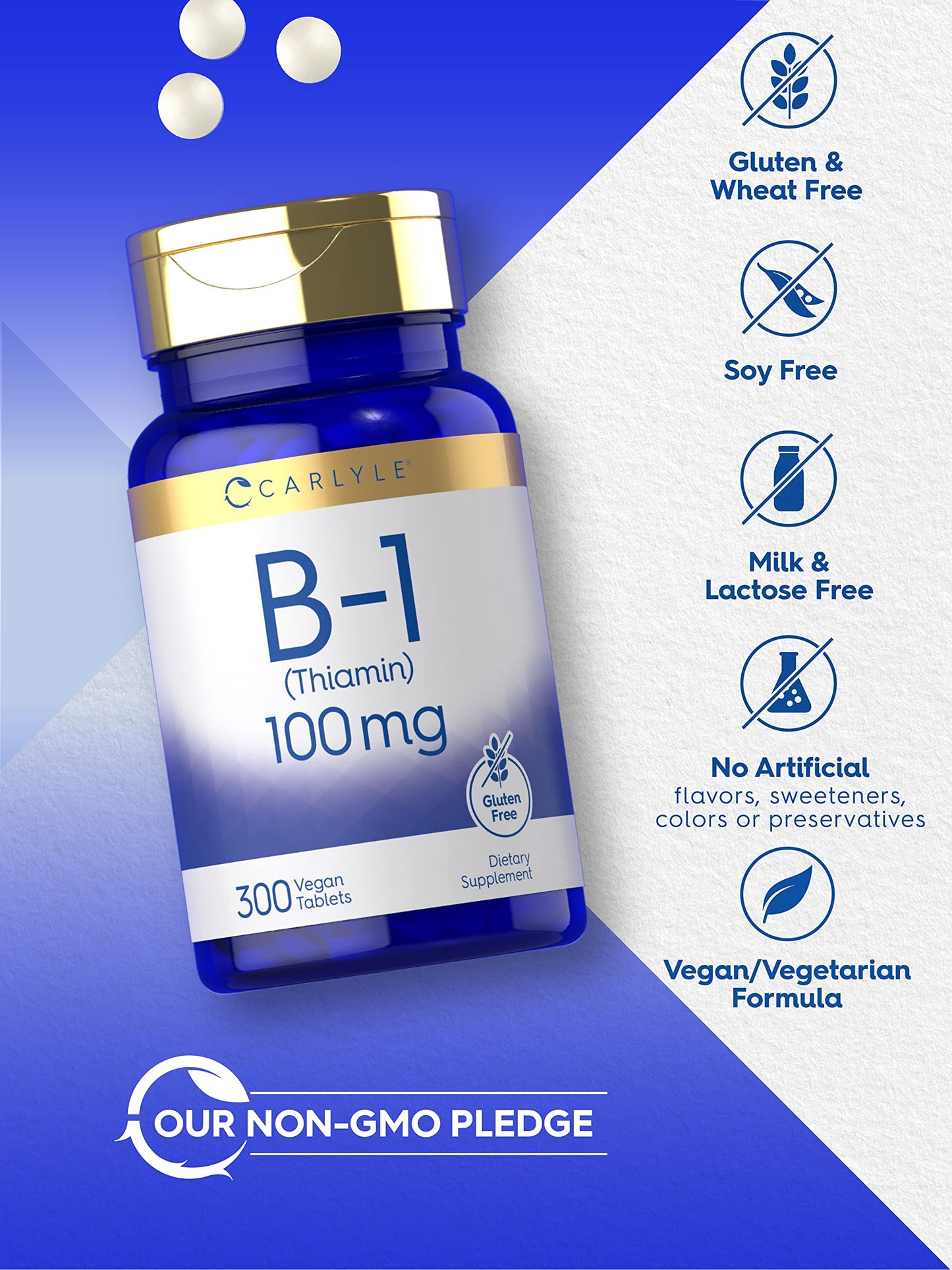 Carlyle Vitamin B1 100mg Tablet, 300 Tablets