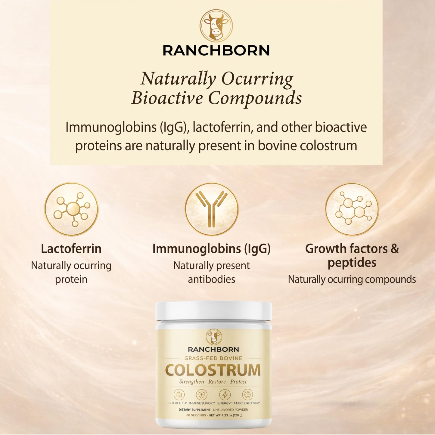 RANCHBORN Colostrum Powder 4.23 Ounce