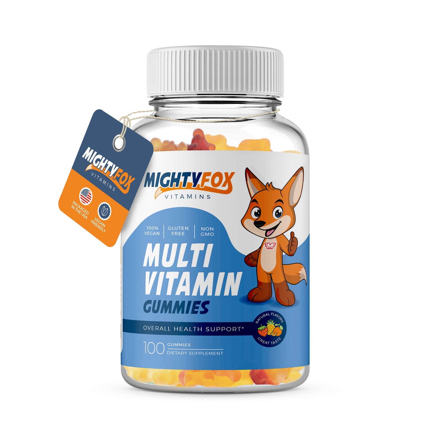 MIGHTY FOX VITAMINS Kids Multivitamin Gummies 100 Count