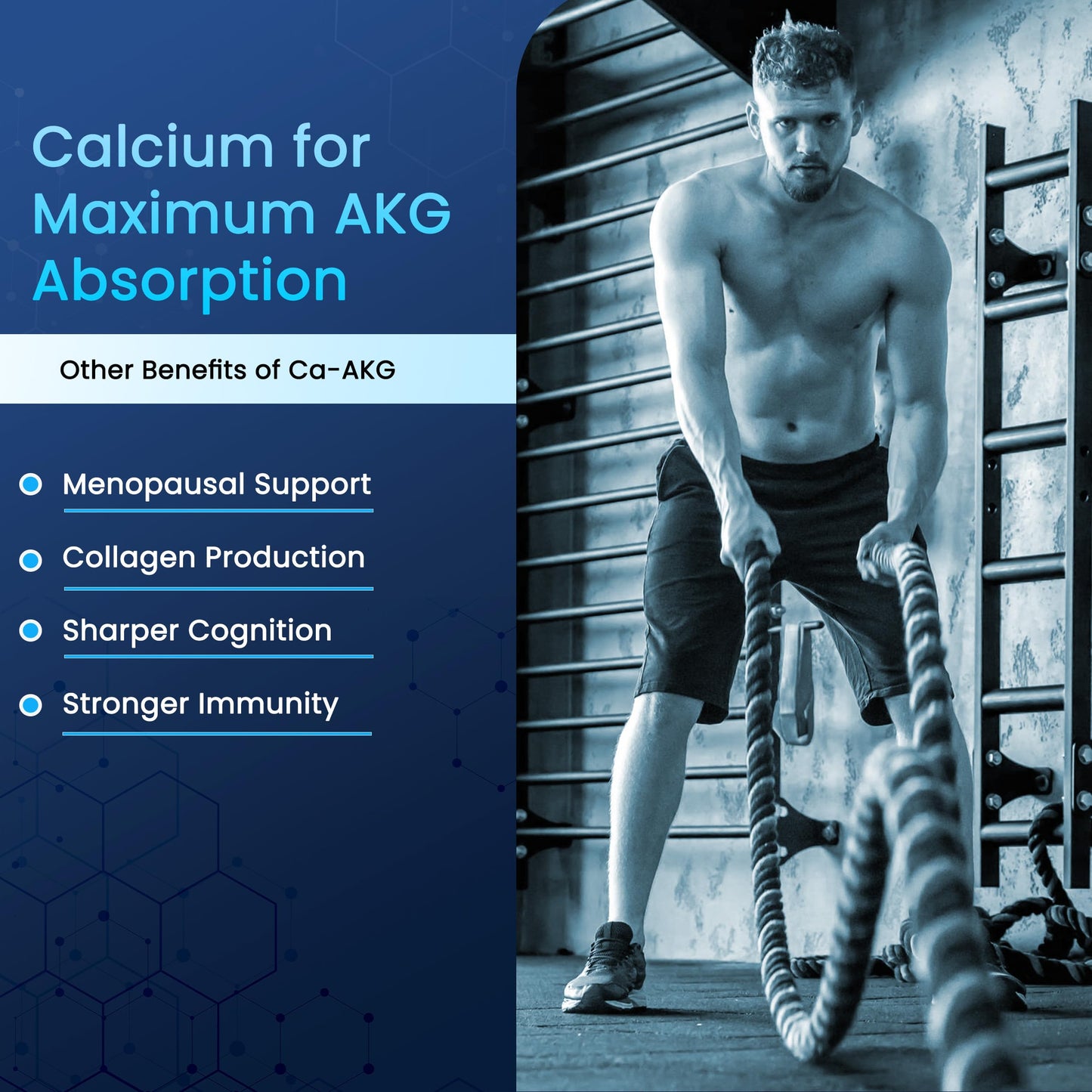 Global Natural Healing Supplements Ca-AKG Alpha Ketoglutarate 1000 mg Capsule, 60 Vegan Capsules