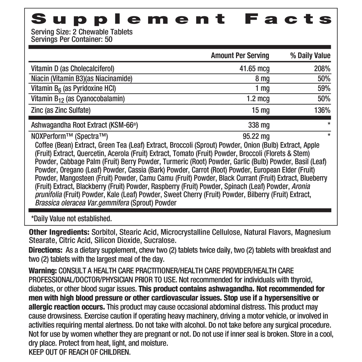 Ageless Male Max Nitric Oxide Booster Chewable, 100 Count