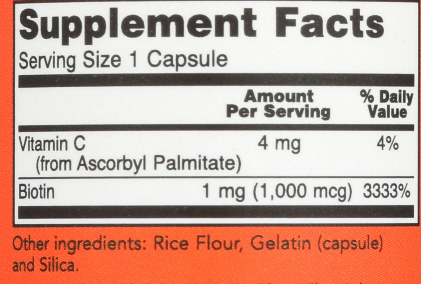 NOW Foods Biotin 1000 MCG Capsule, 100 Capsules