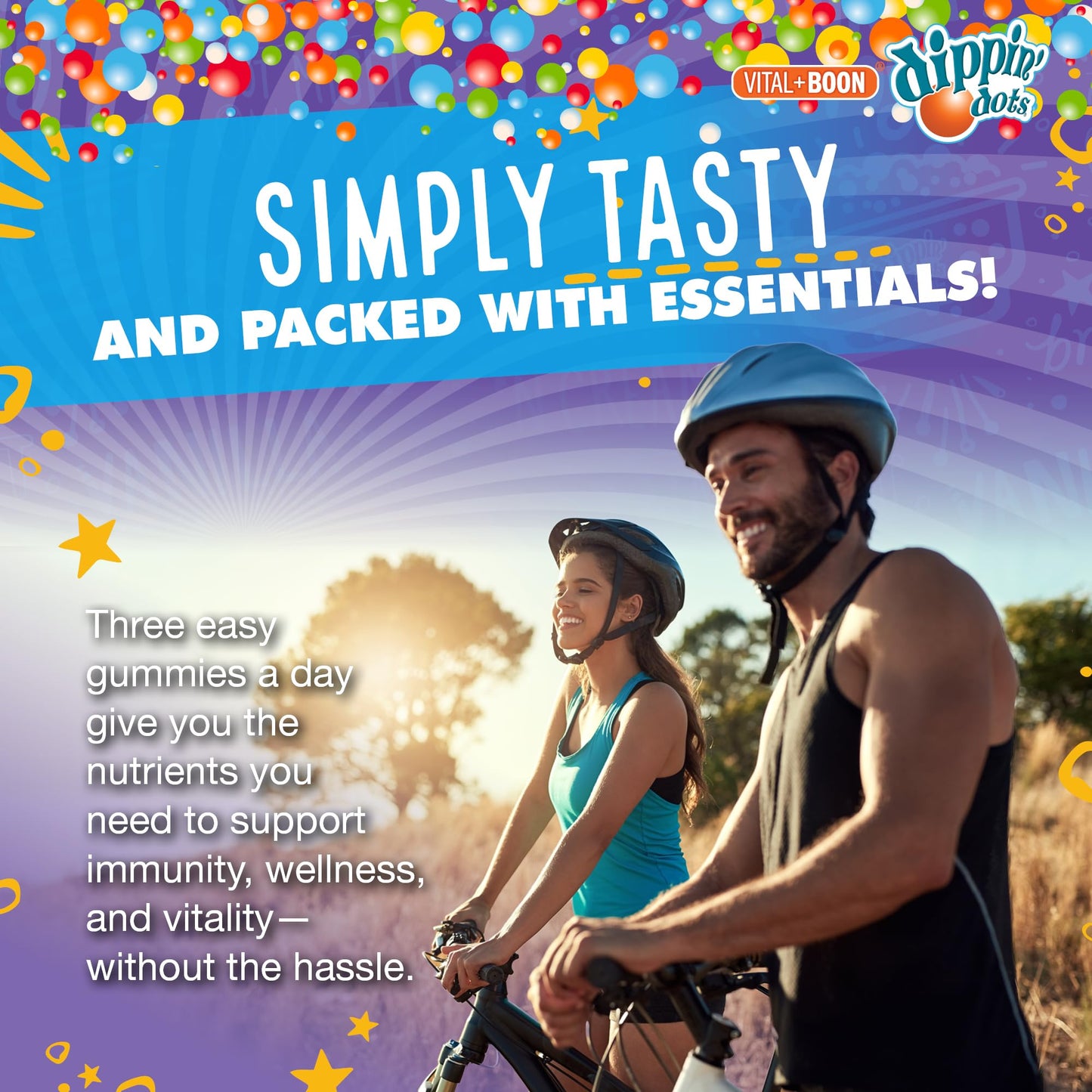 Vital+Boon Dippin' Dots Multivitamin Gummies for Adults, 60 Count
