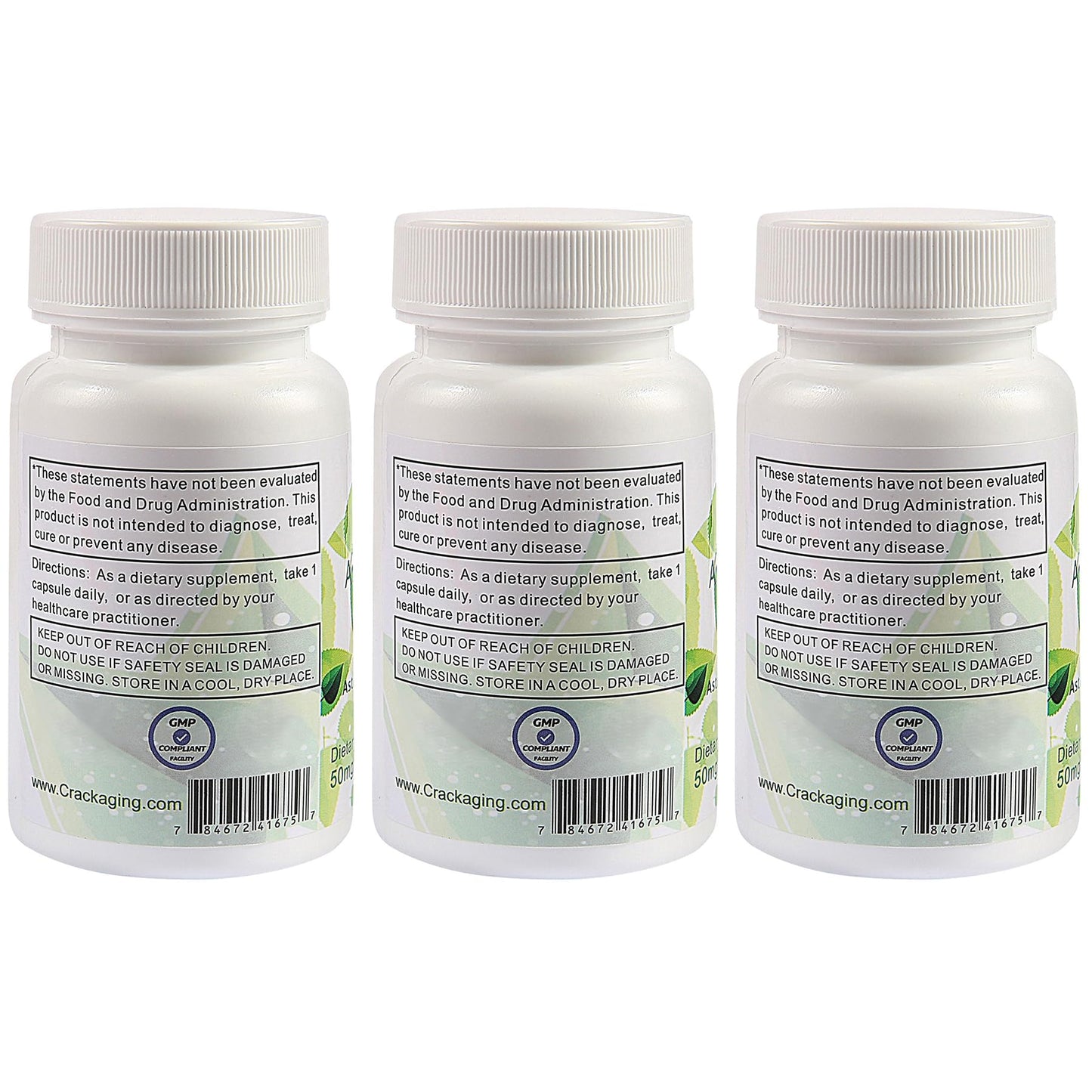 Crackaging Astragaloside IV 98% Enhanced Absorption 50mg 90 Capsules