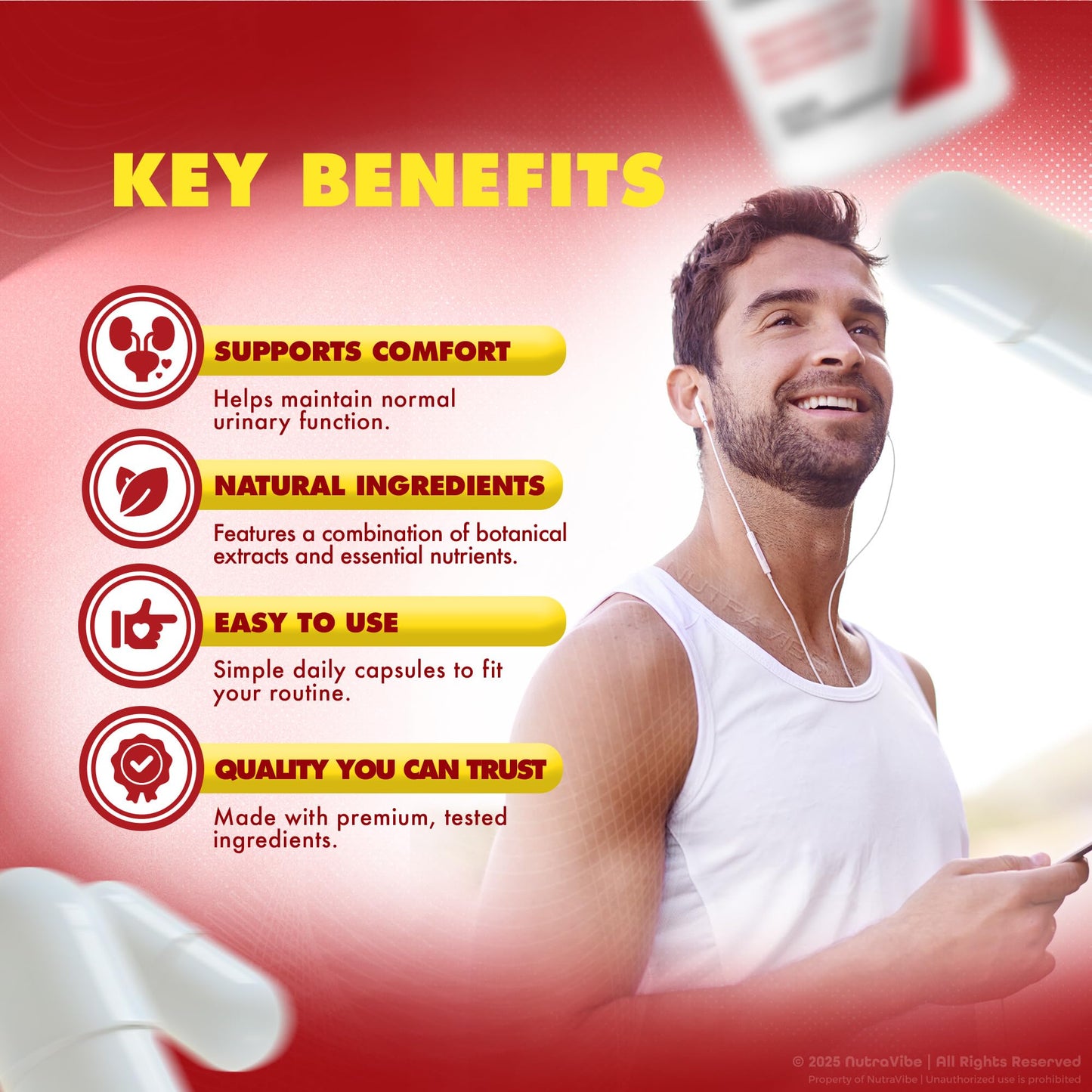 NutraVibe Uroxel Capsules, 120 Capsules