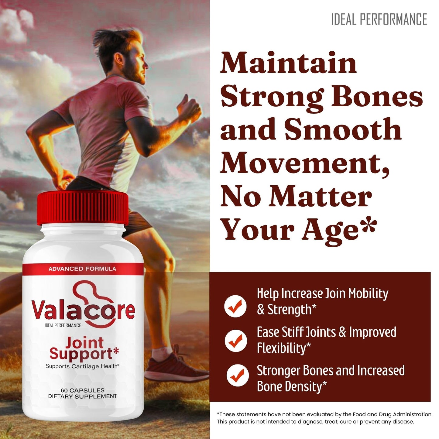 IDEAL PERFORMANCE Valacore Joint Support Capsules, 60 Count