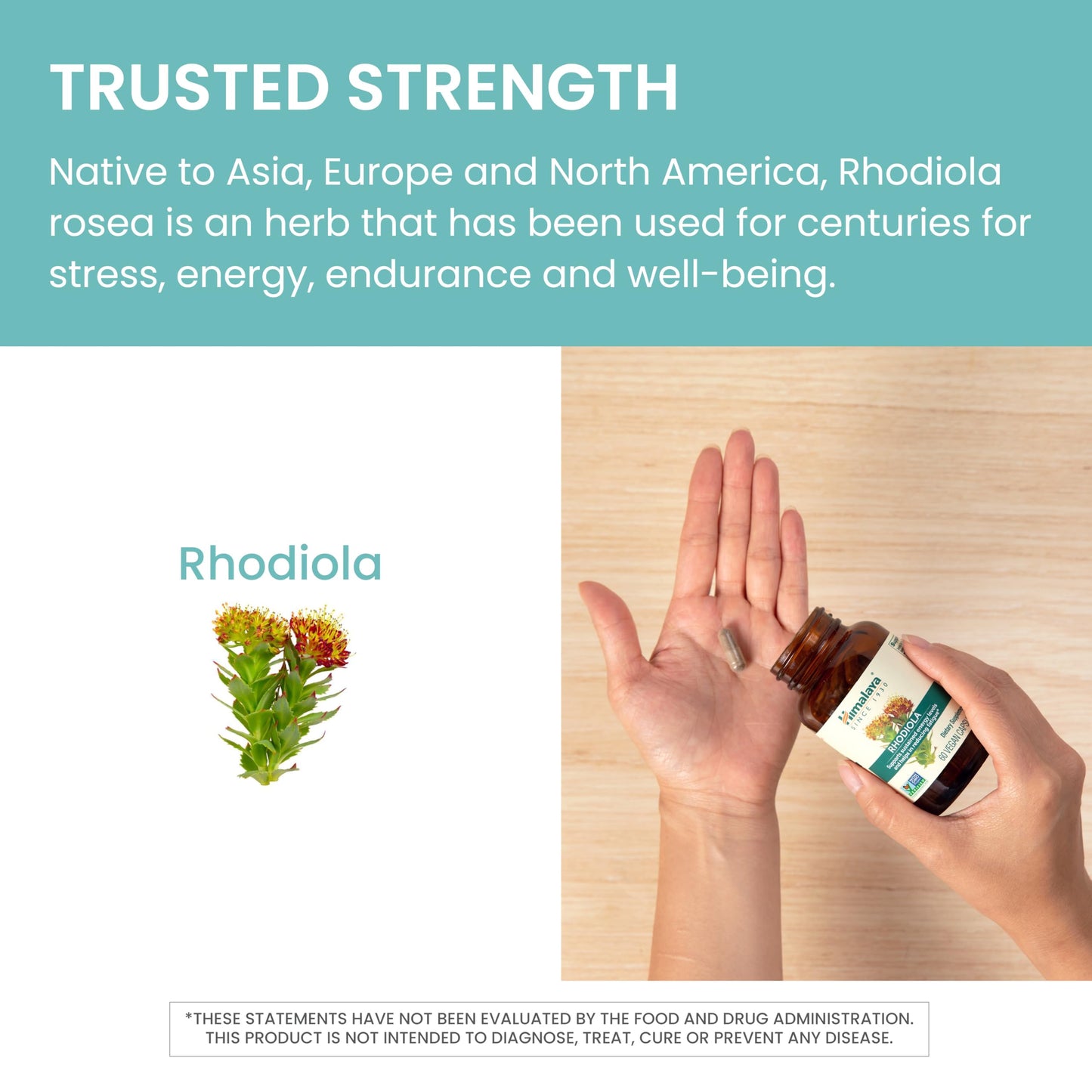Himalaya Rhodiola Rosea Extract 250 mg 60 Capsules
