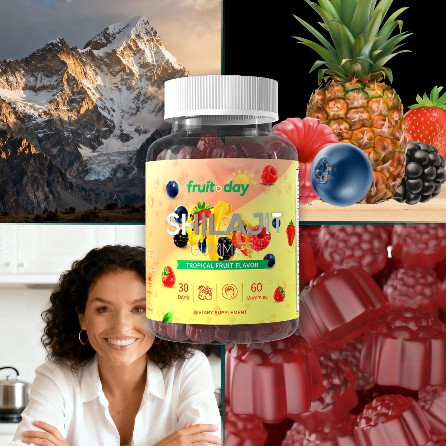 Fruitoday Himalayan Shilajit Gummies, 1 Count