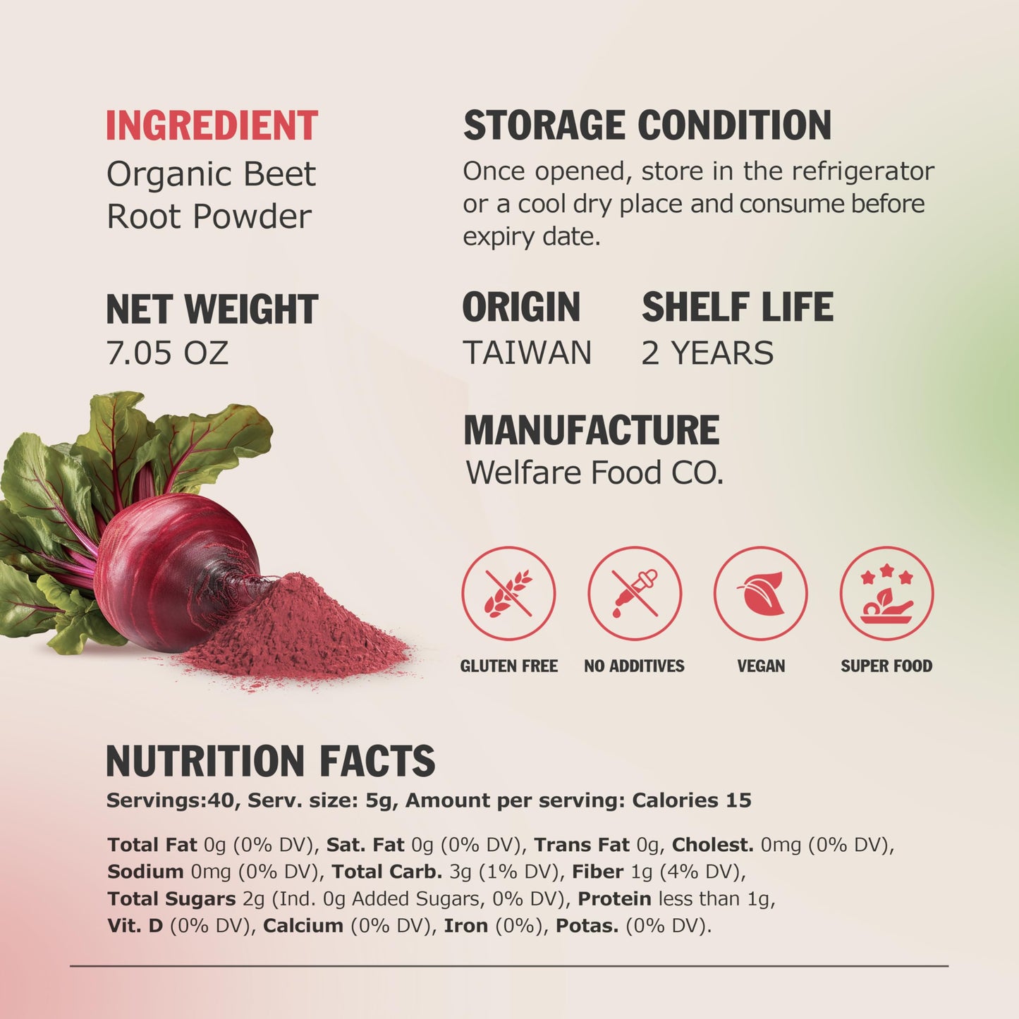 BLACK HUT Organic Red Beet Root Powder 7.06 oz