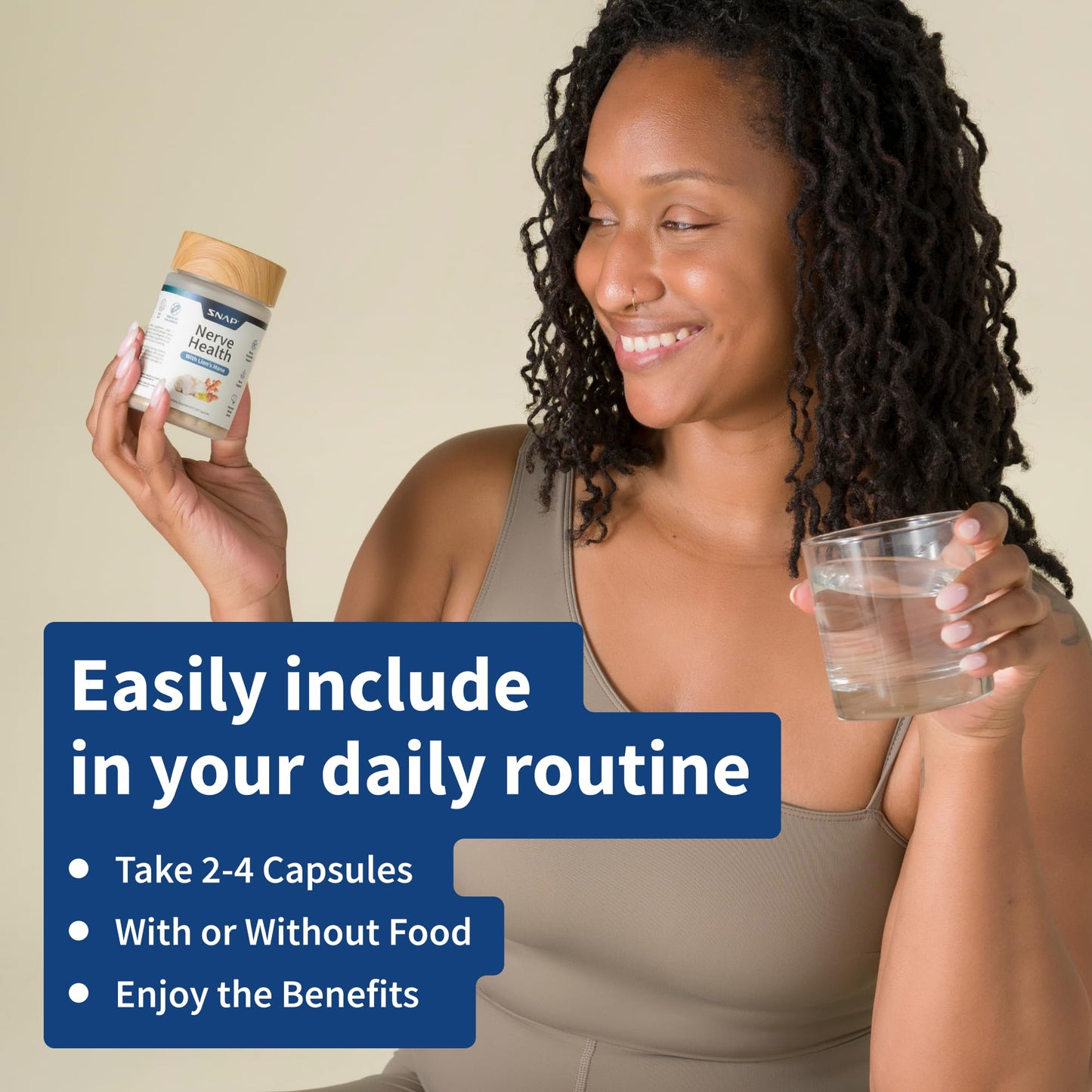 Snap Supplements Nerve Health Support with Lion's Mane Capsules 60