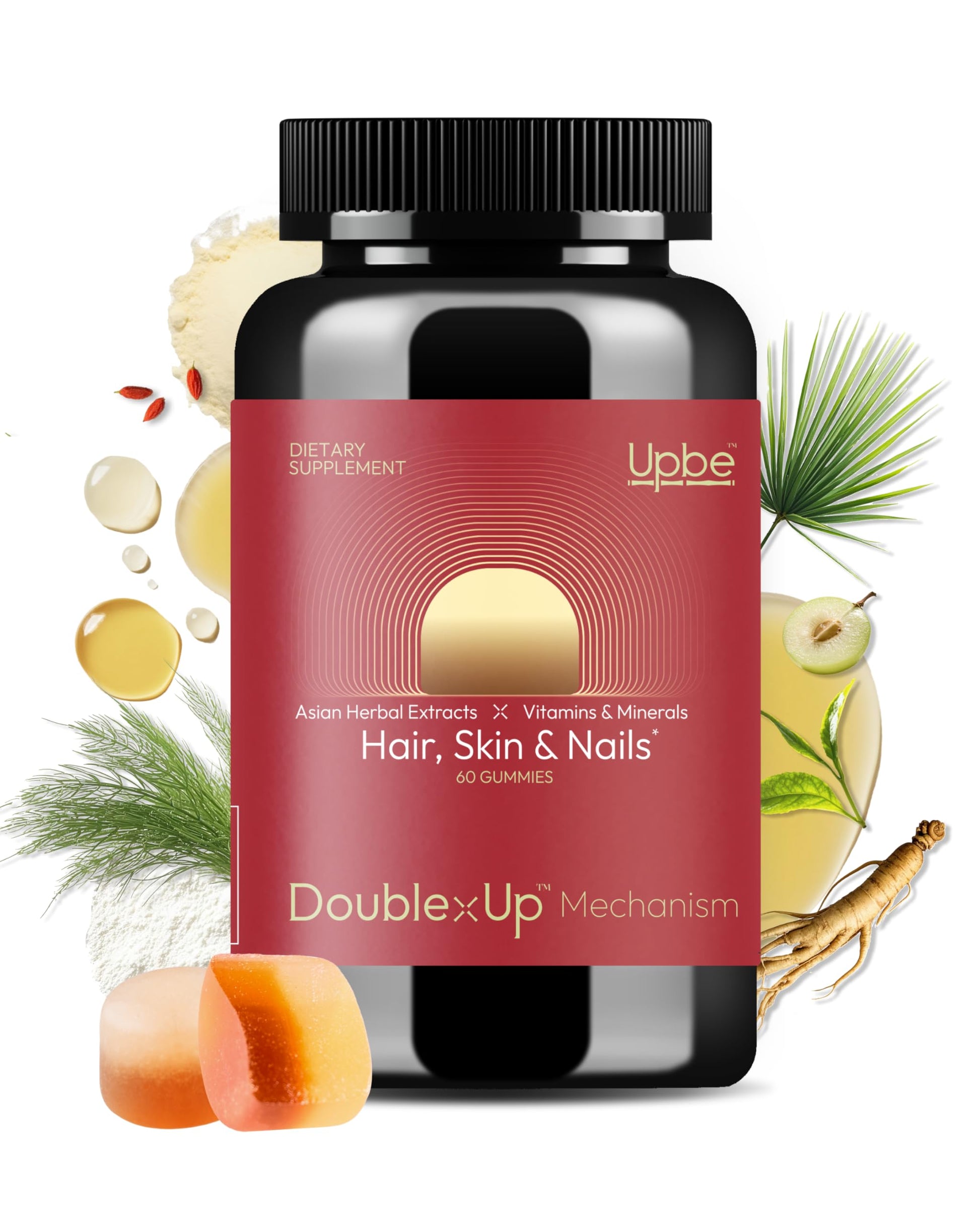 Upbe Hair Skin & Nails 60 Count Gummies