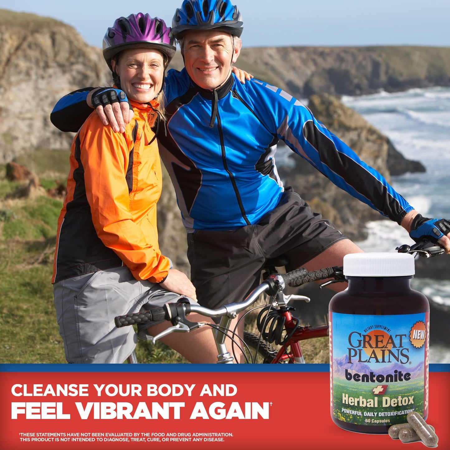 Yerba Prima Bentonite Clay Plus Herbal Detox - Natural Cleansing Supplement 60 Capsules