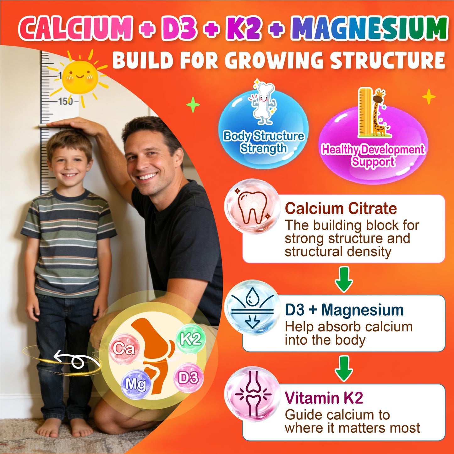 Tcemundry Kids Multivitamin Gummies, 60 Gummies