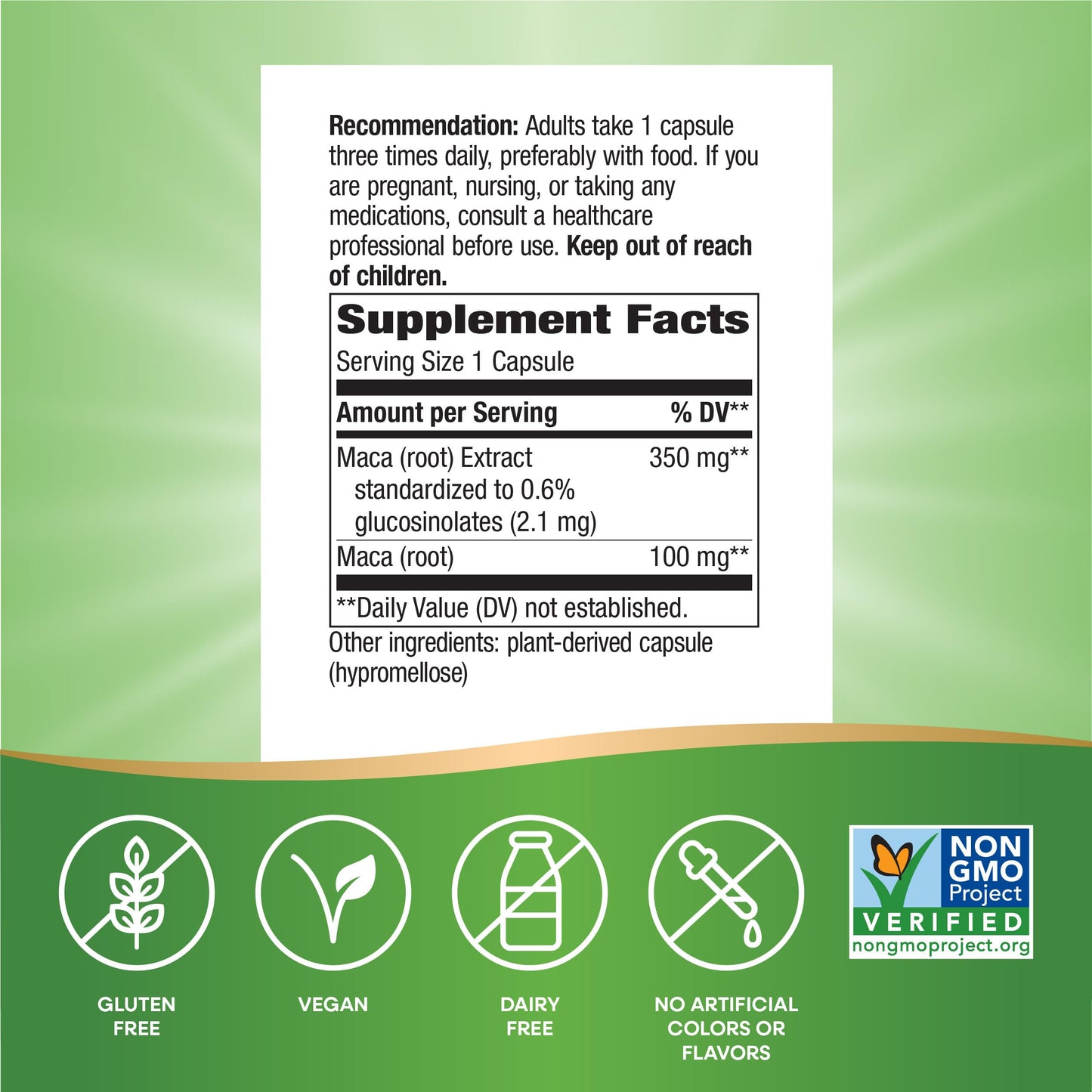 Nature's Way Maca Standardized Extract Capsules, 60