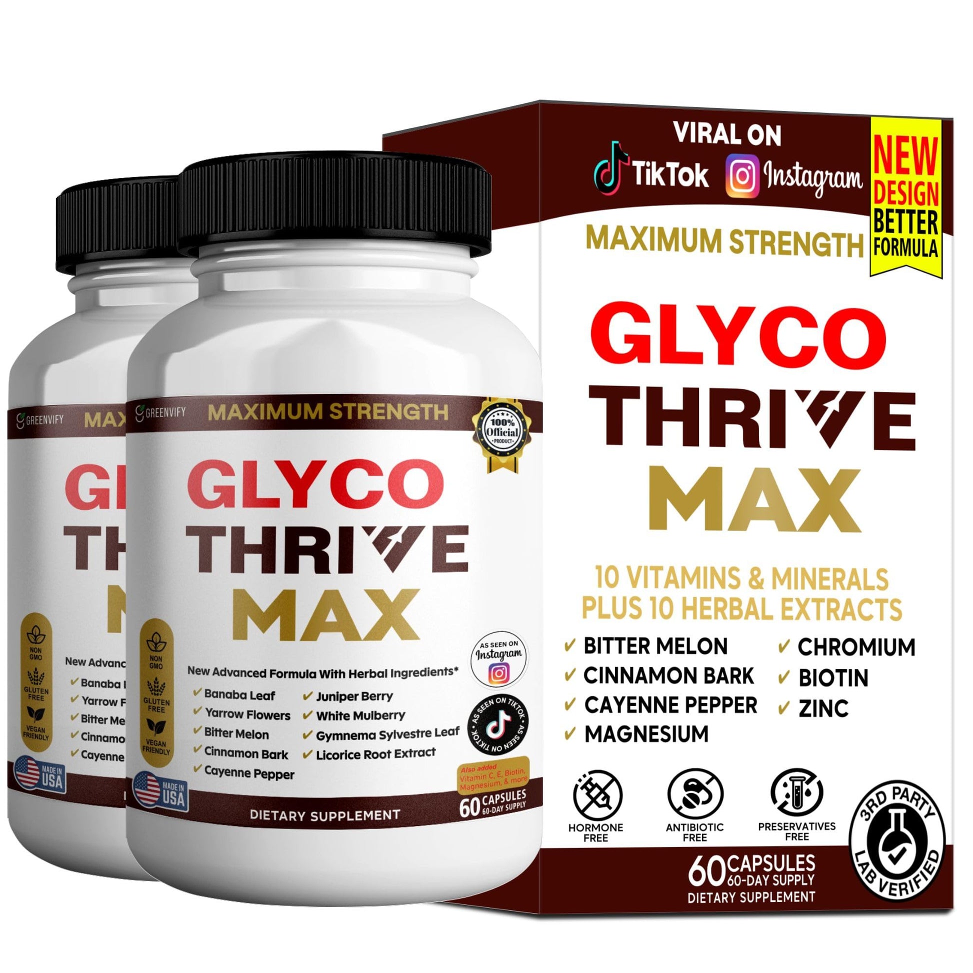 GREENVIFY Glyco Thrive Max 60 Capsules