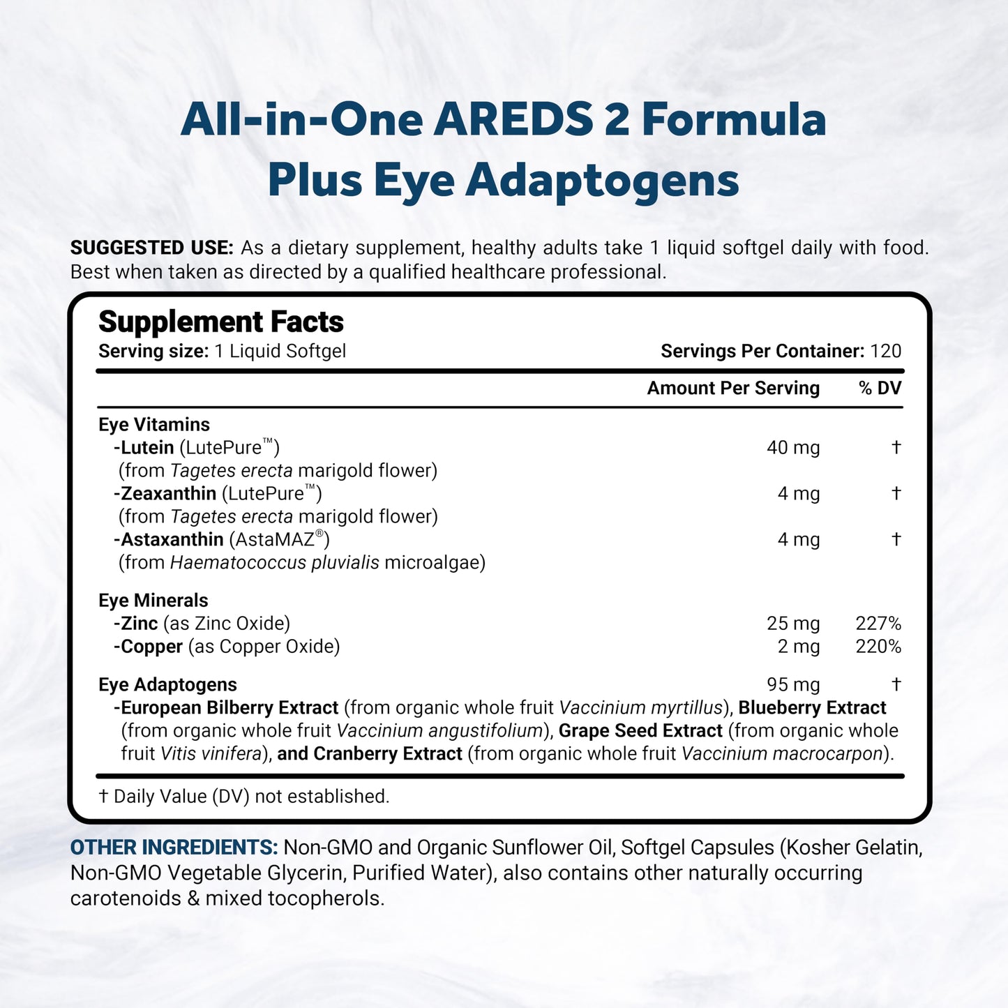 Naturalis Areds2 Clinically Based Eye Supplement Softgels 120 Count