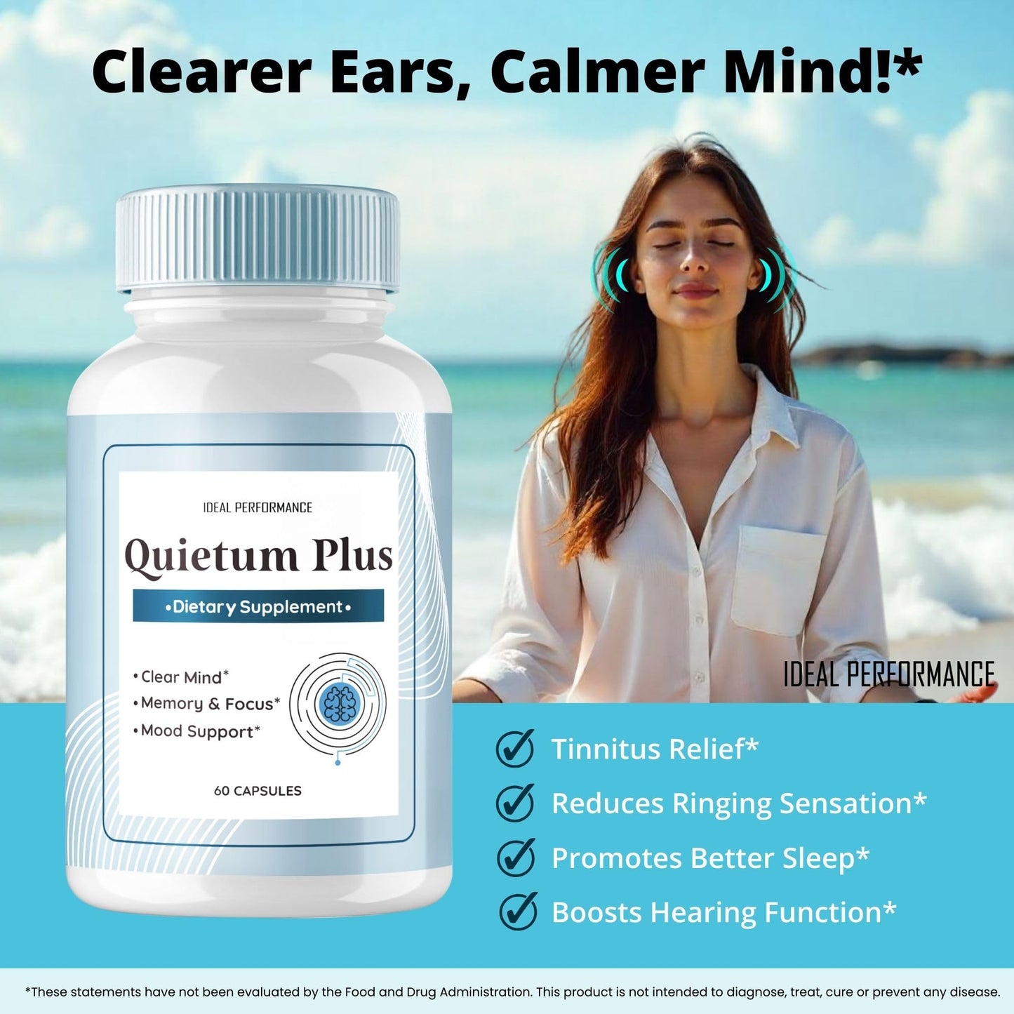 IDEAL PERFORMANCE Quietum Plus Tinnitus Relief Capsules 300