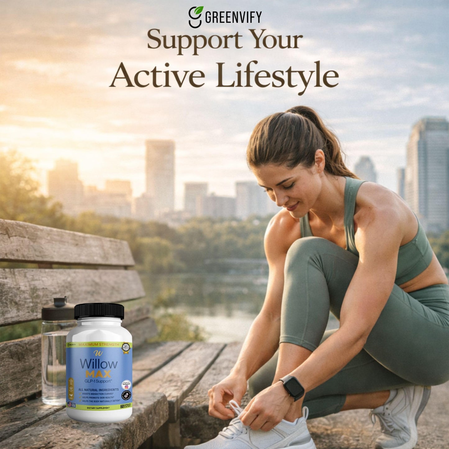 GREENVIFY Willow MAX GLP-1 Support Dietary Supplement Capsule, 60 Capsules