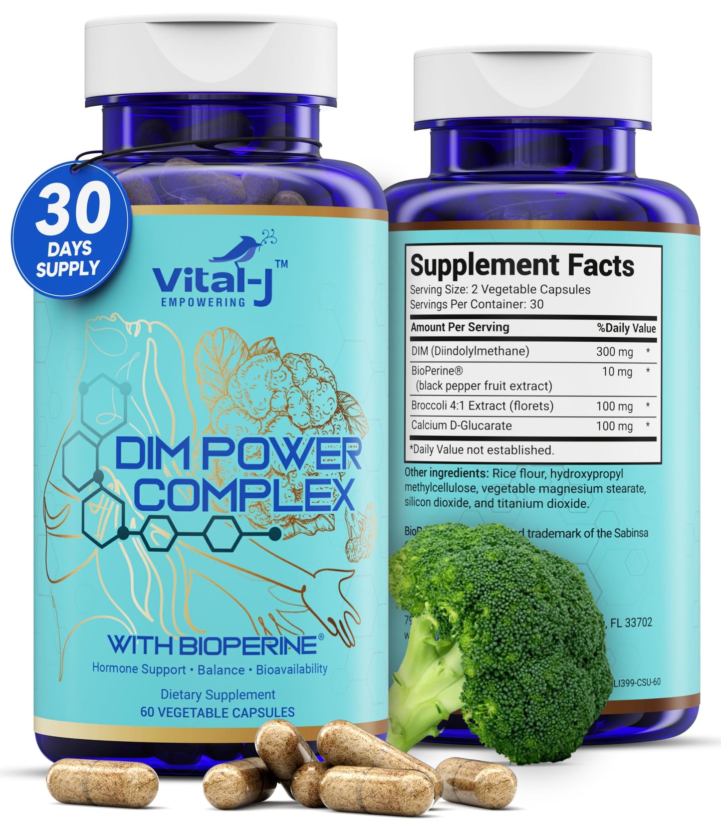 Vital-J Empowering 4-in-1 DIM Potent Complex 300mg Capsule, 60 Count