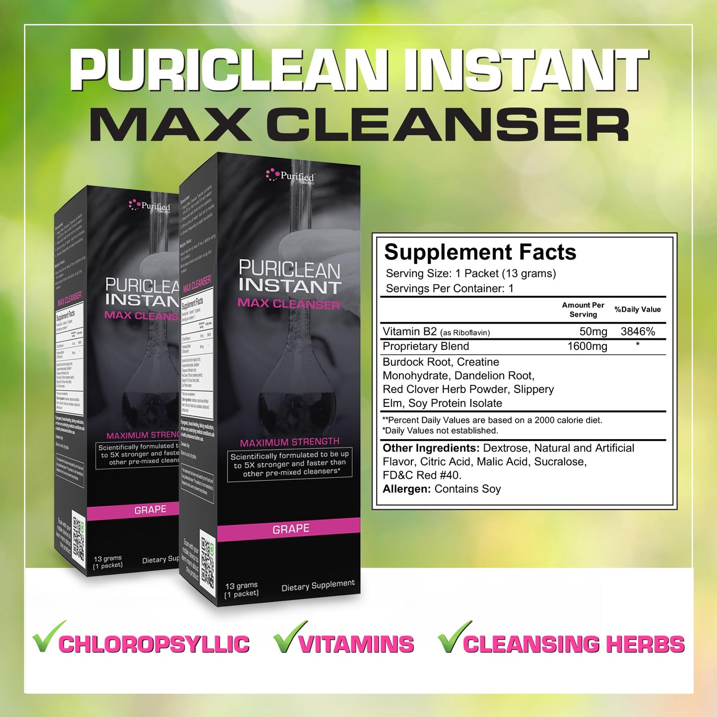 Wellgenix Puriclean Instant MAX Cleaner Powder, 0.46 oz