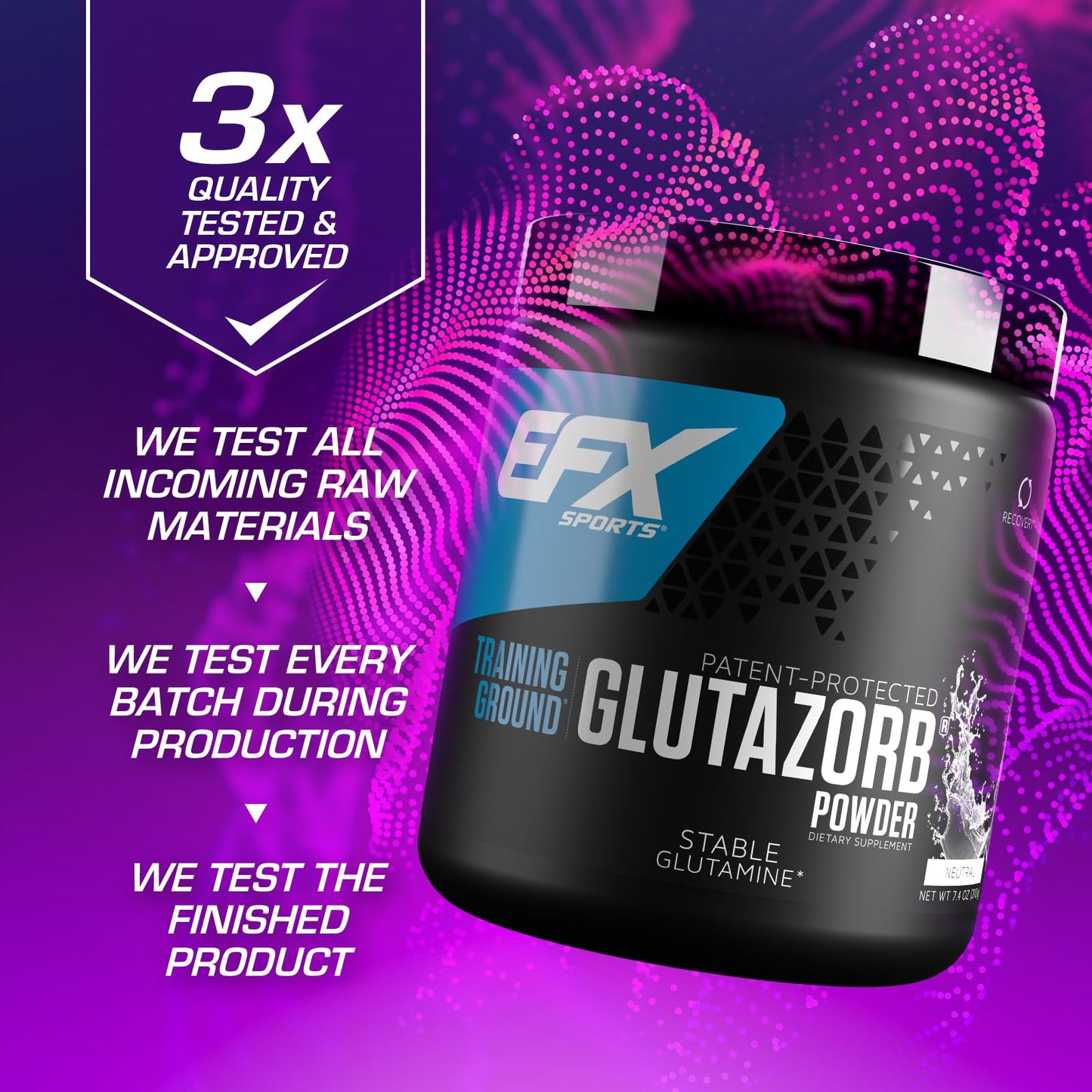 EFX Sports Training Ground Glutazorb Powder, 7.4 Ounce