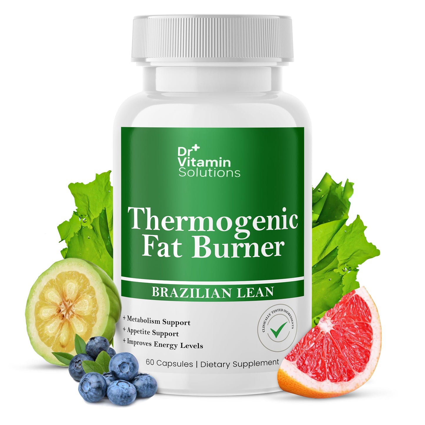 DR VITAMIN SOLUTIONS 15 Day Cleanse Thermogenic Fat Burner Water Weight Loss Bundle, 180 Capsules