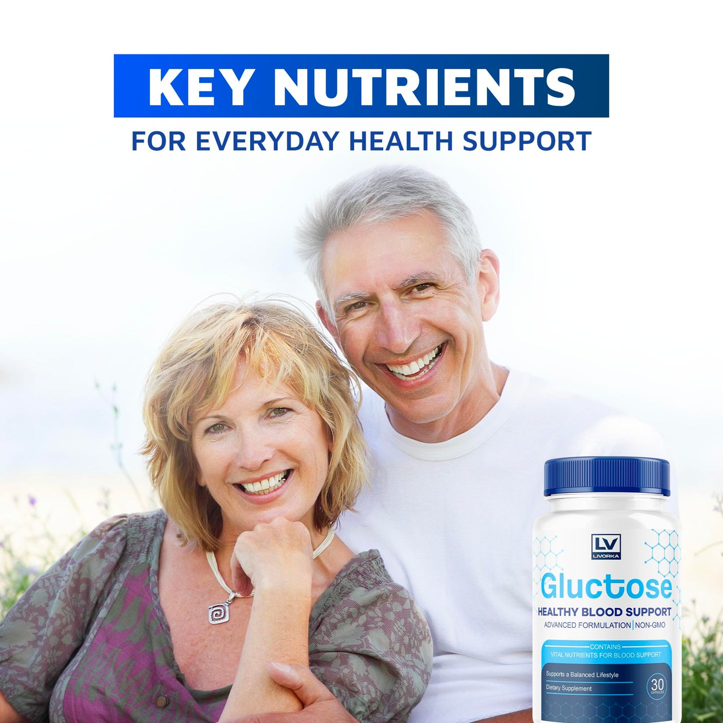 LIVORKA Gluctose Advanced Blood Support Capsules, 30 Count