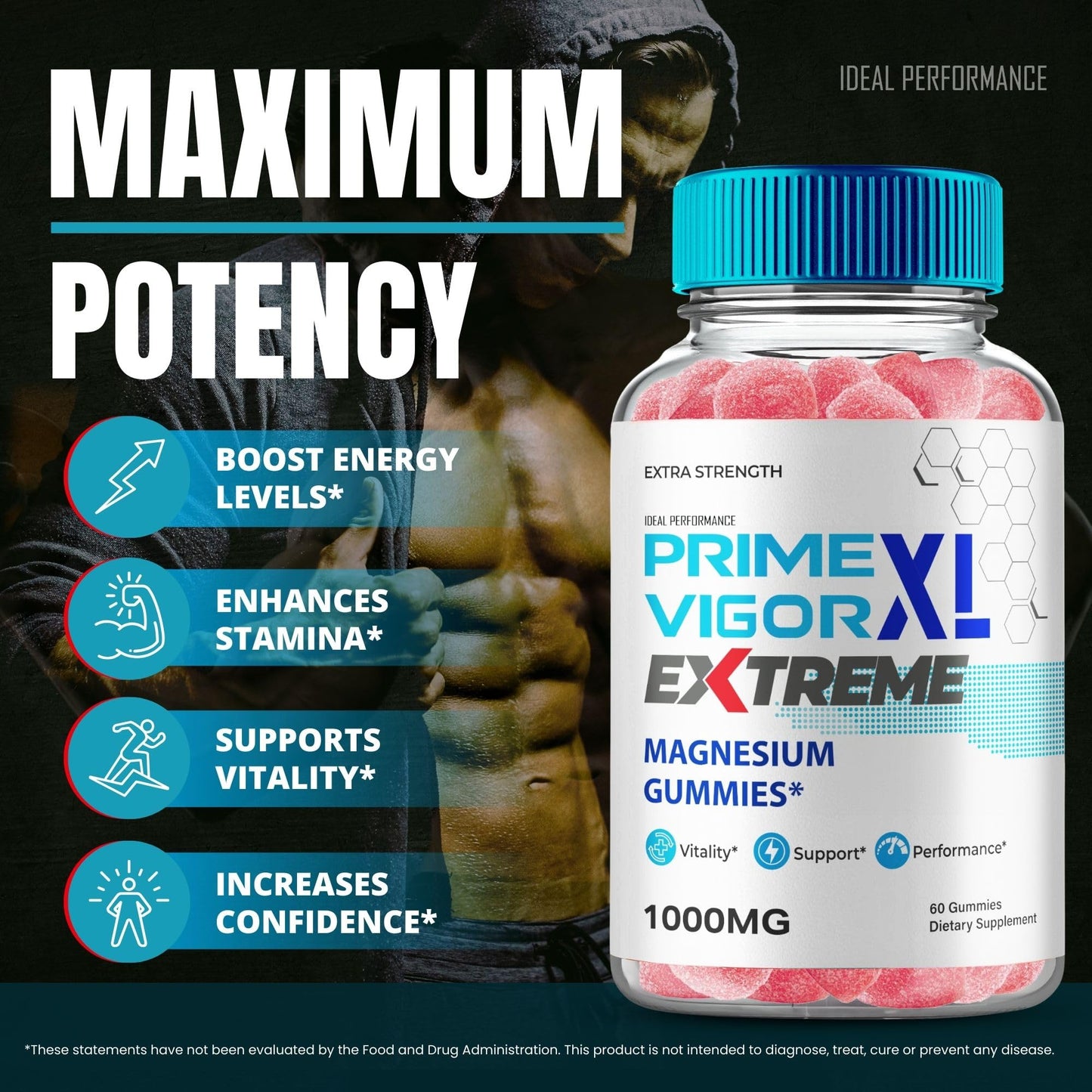 IDEAL PERFORMANCE Prime Vigor XL Extreme 180 Gummies