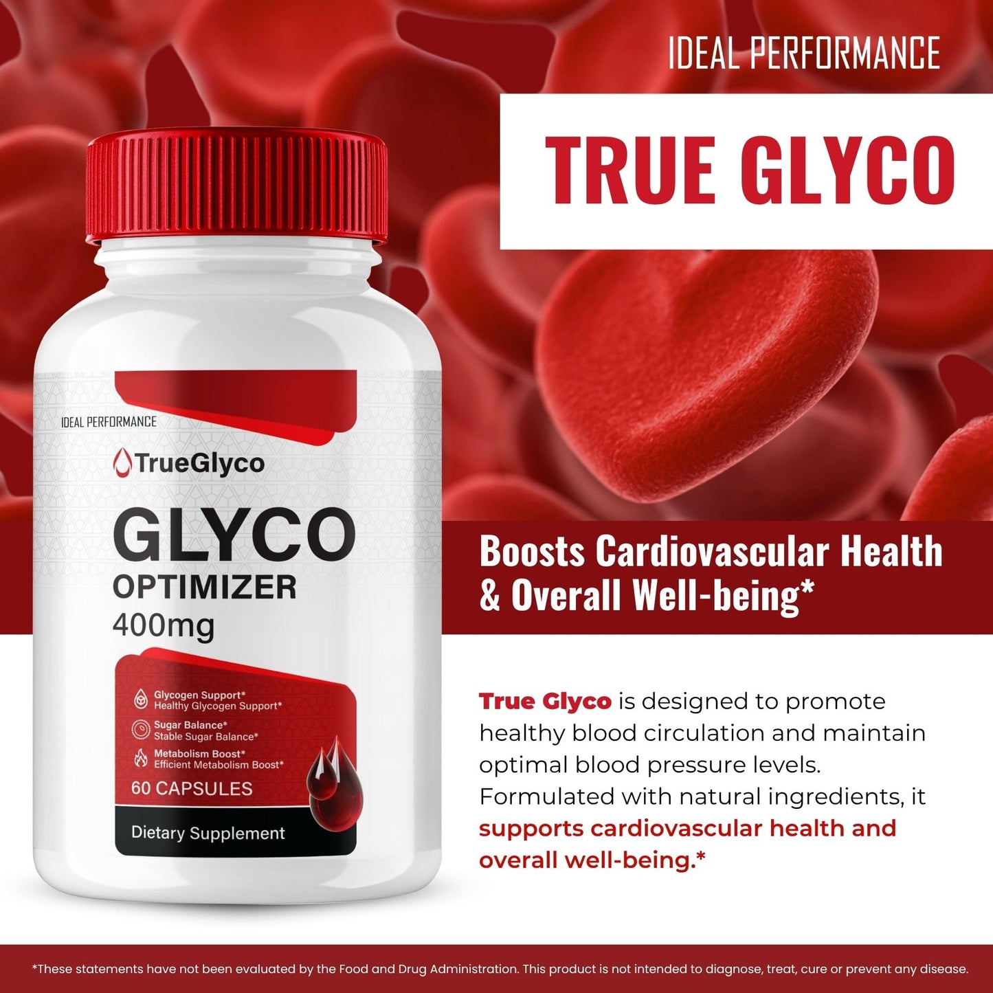 IDEAL PERFORMANCE True Glyco Capsules 60 Count