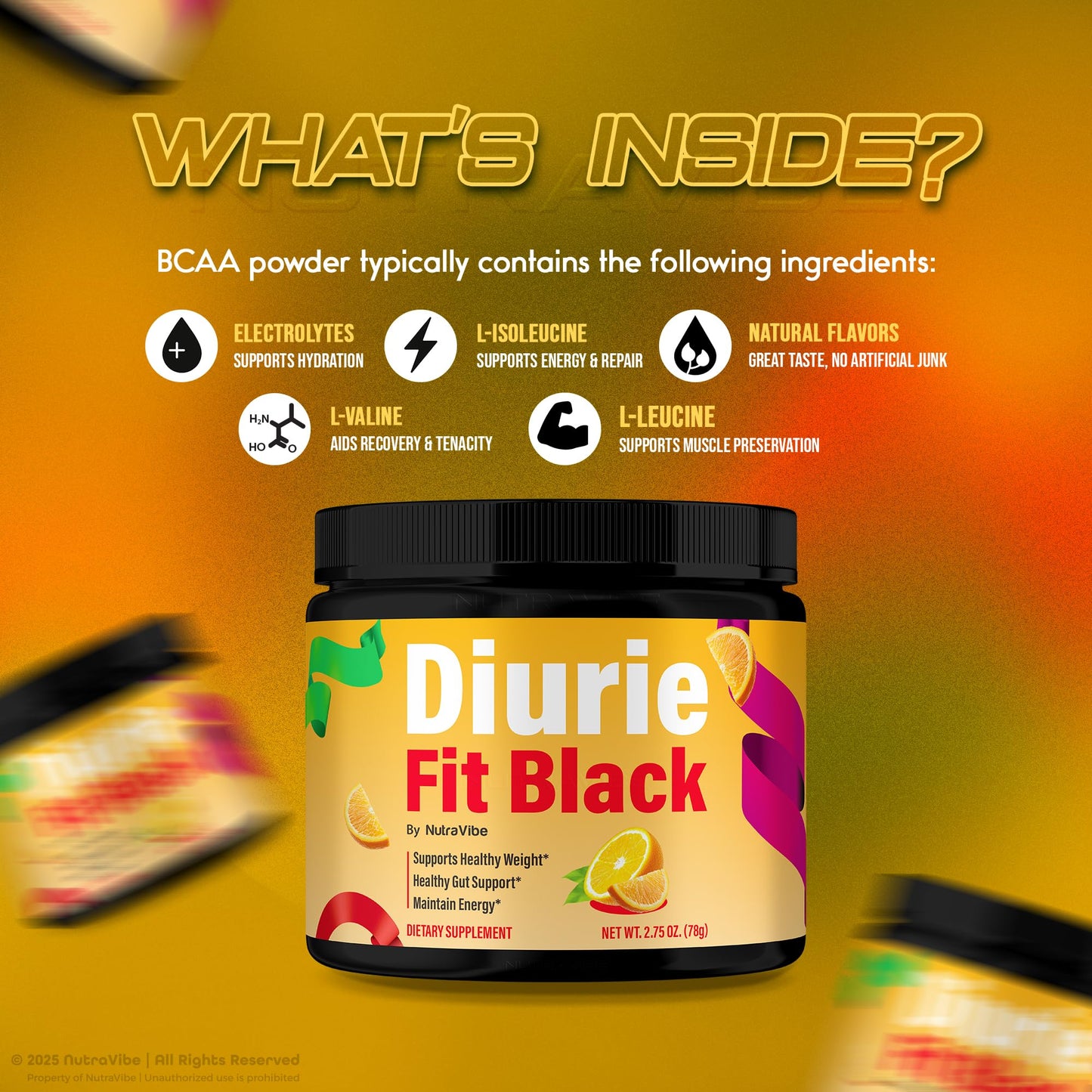 NutraVibe Diurie Fit Black Powder 2.75 oz